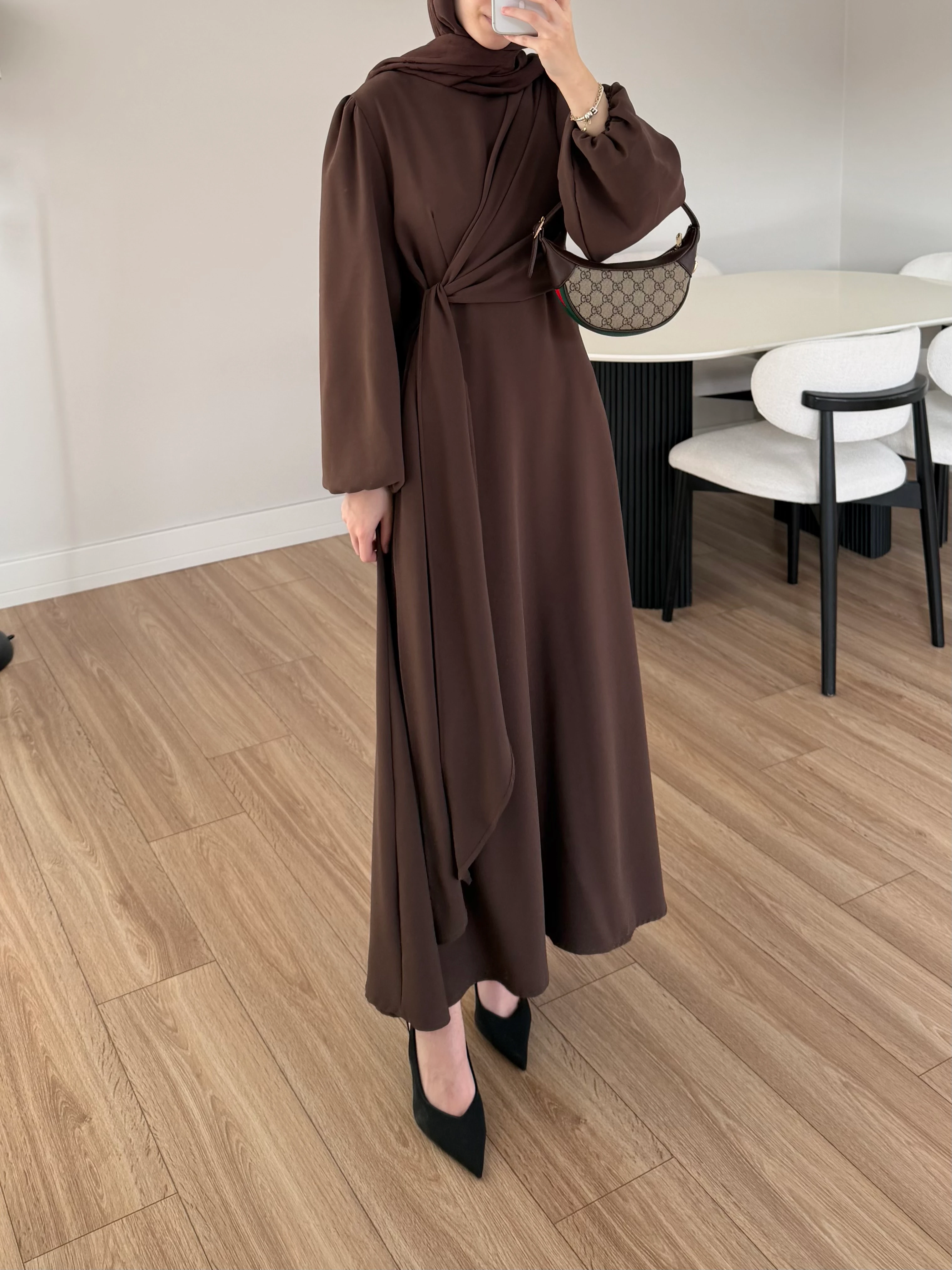 MOLA ELBİSE | Kahve 