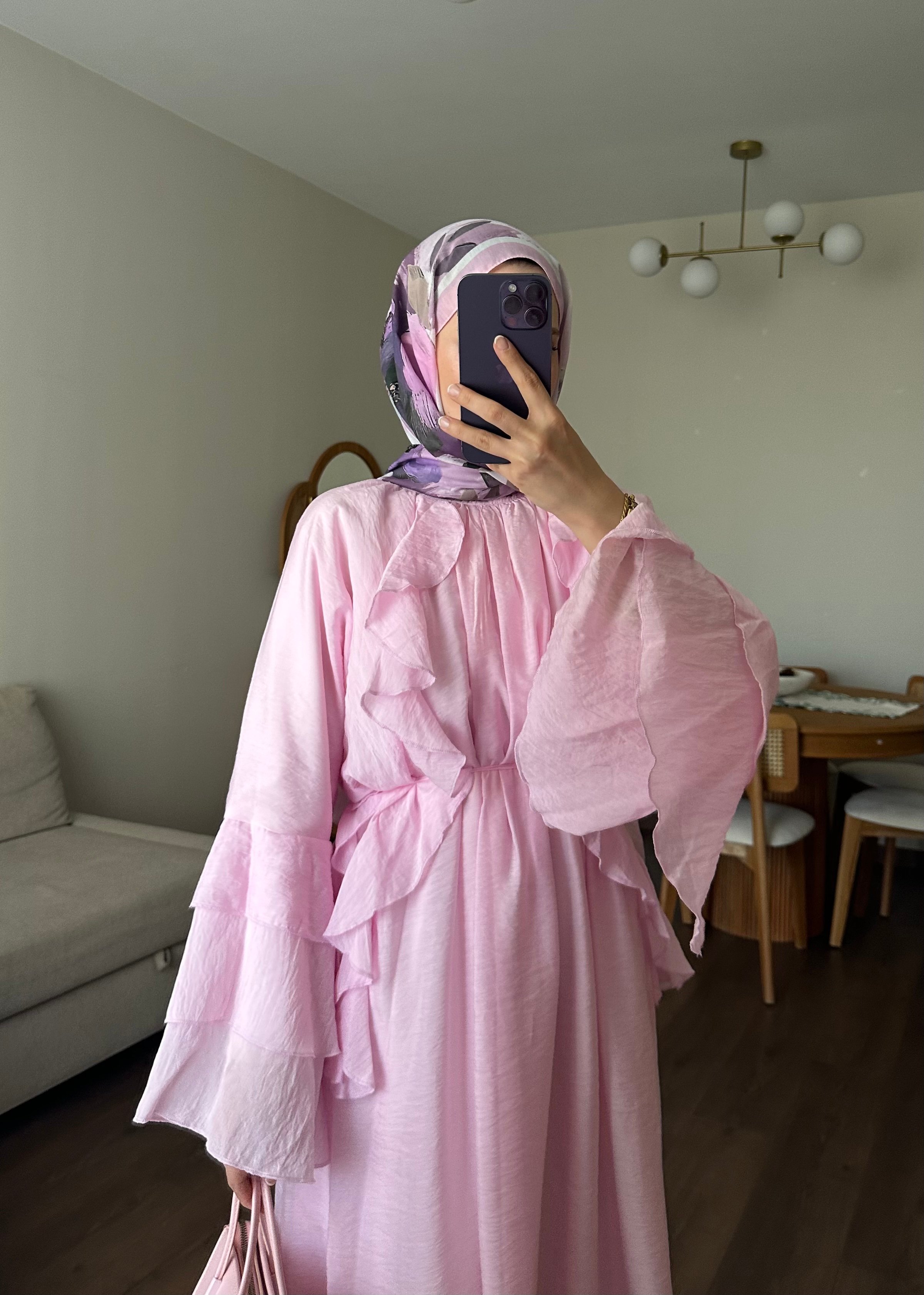 VİOLET VUAL ELBİSE - Pembe 