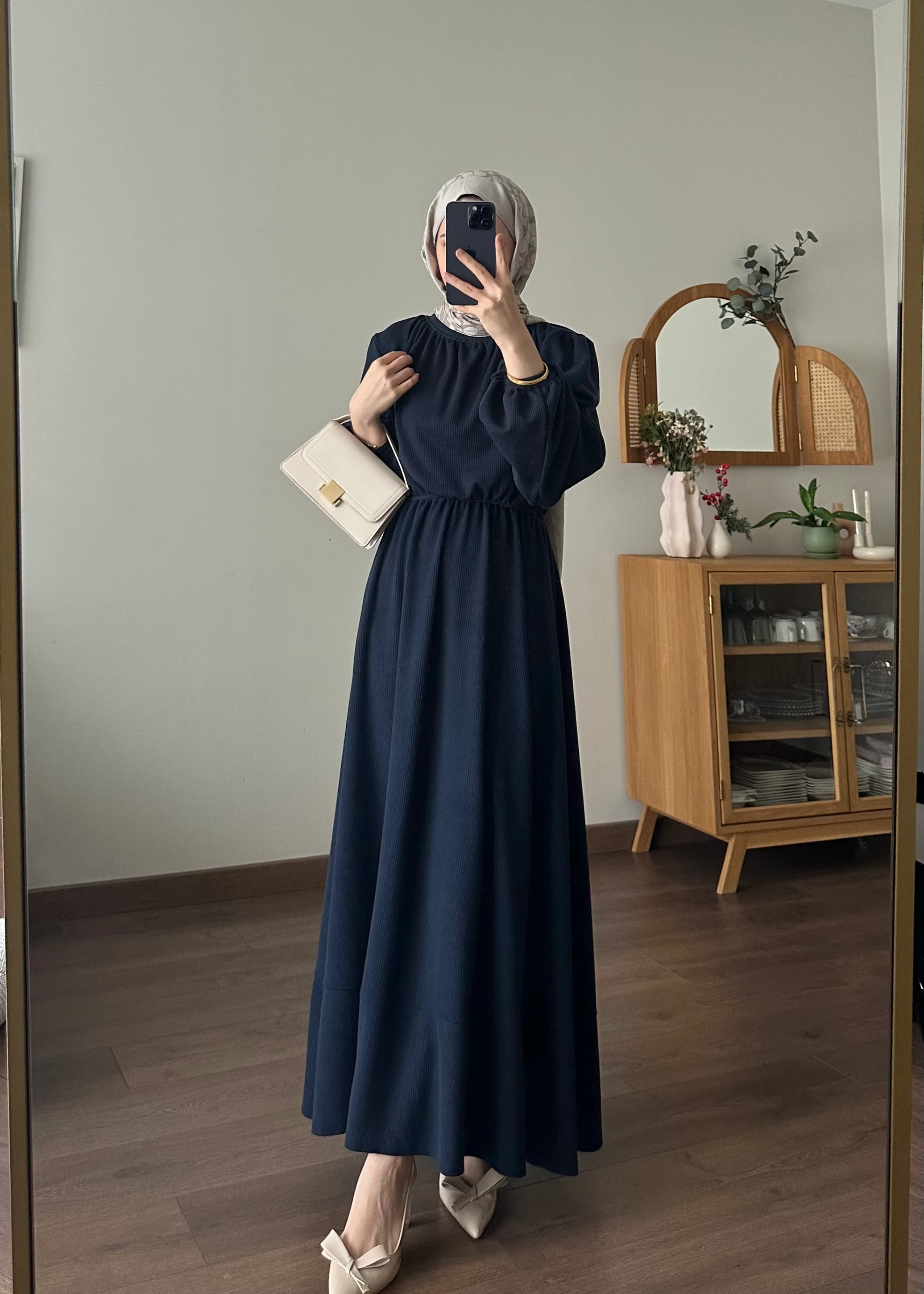 KESRY FİTİLLİ ELBİSE | Lacivert