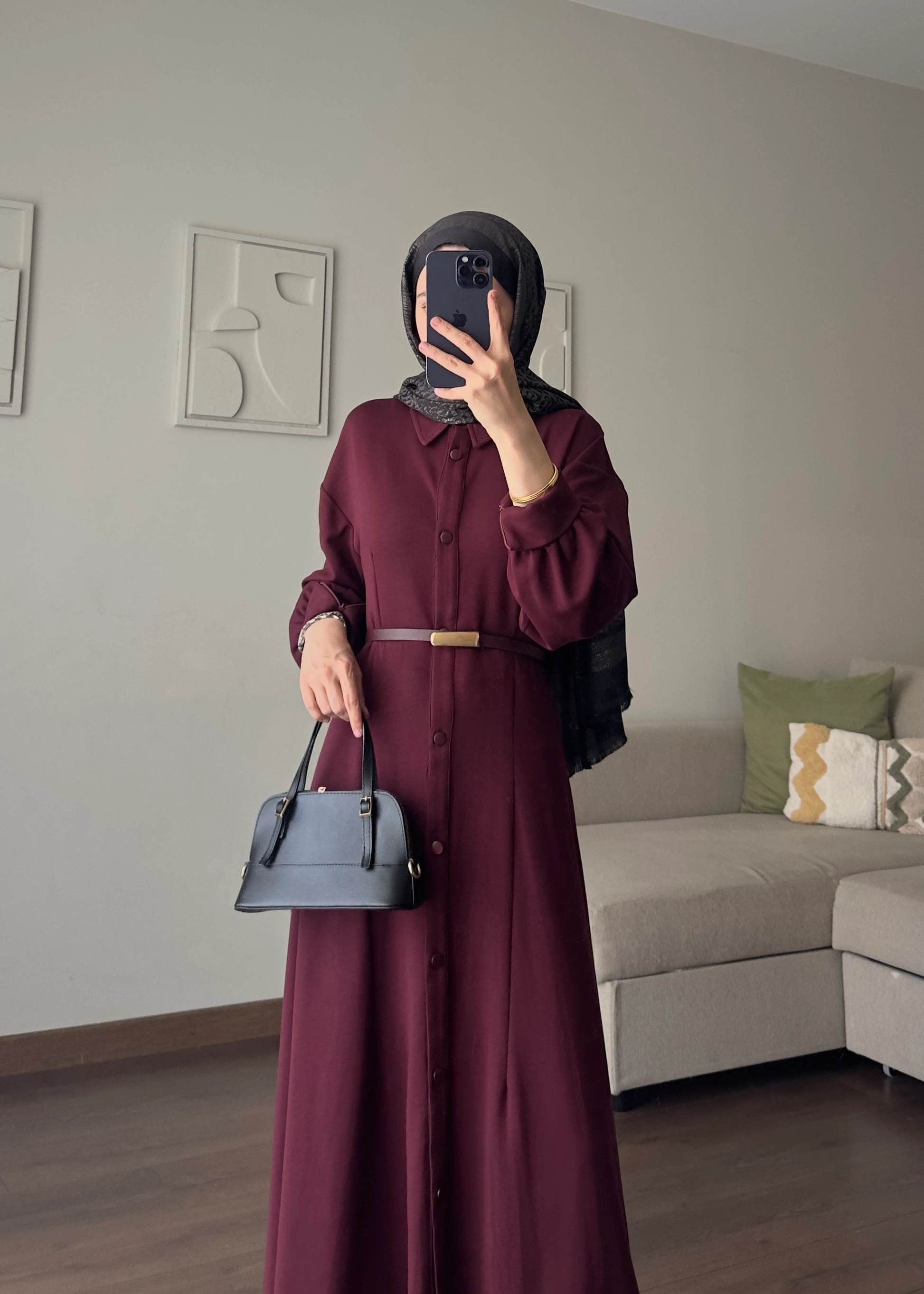 LOSH OYSHO ELBİSE | Bordo 