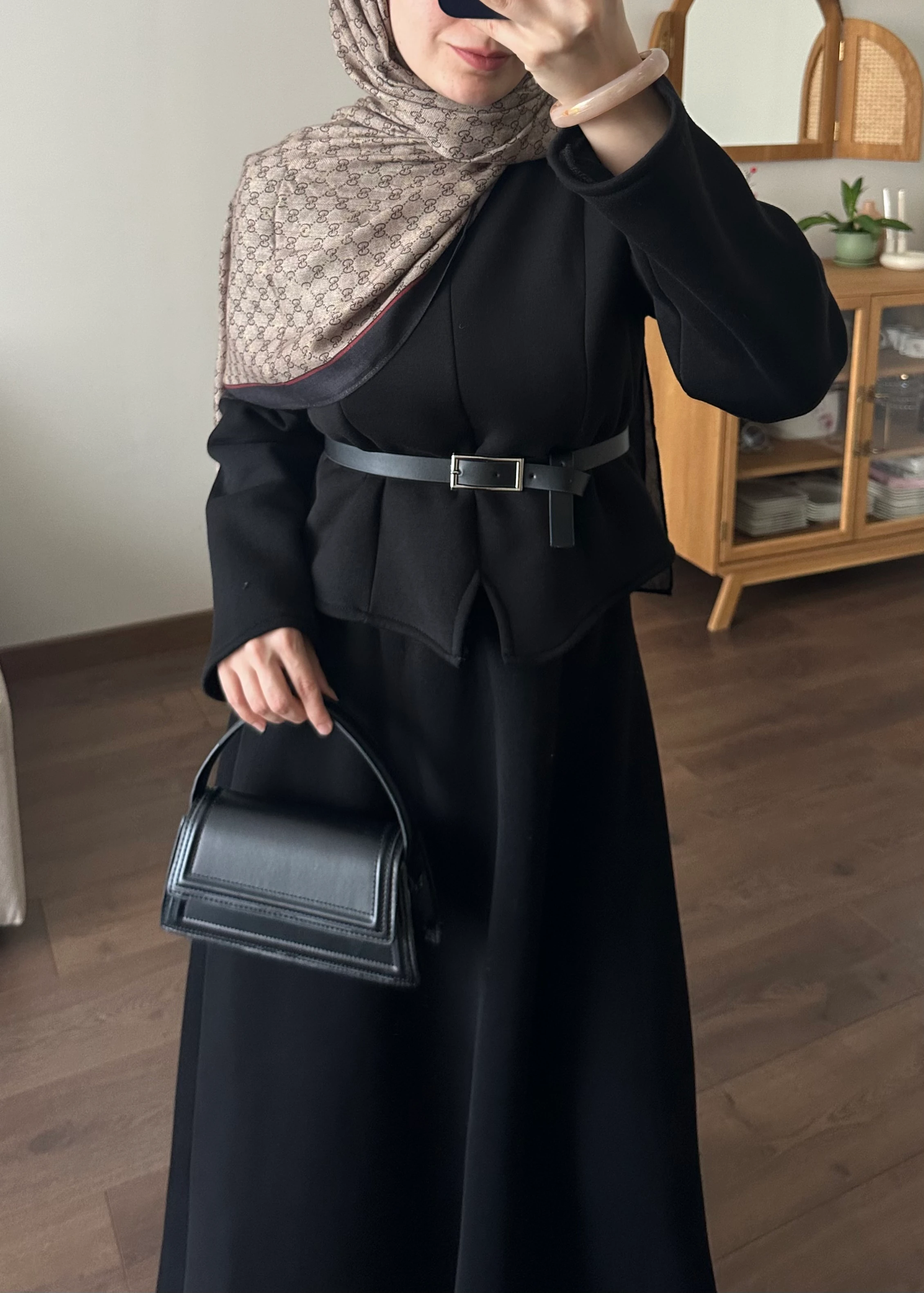 VELORA ETEKLİ TAKIM | Siyah 