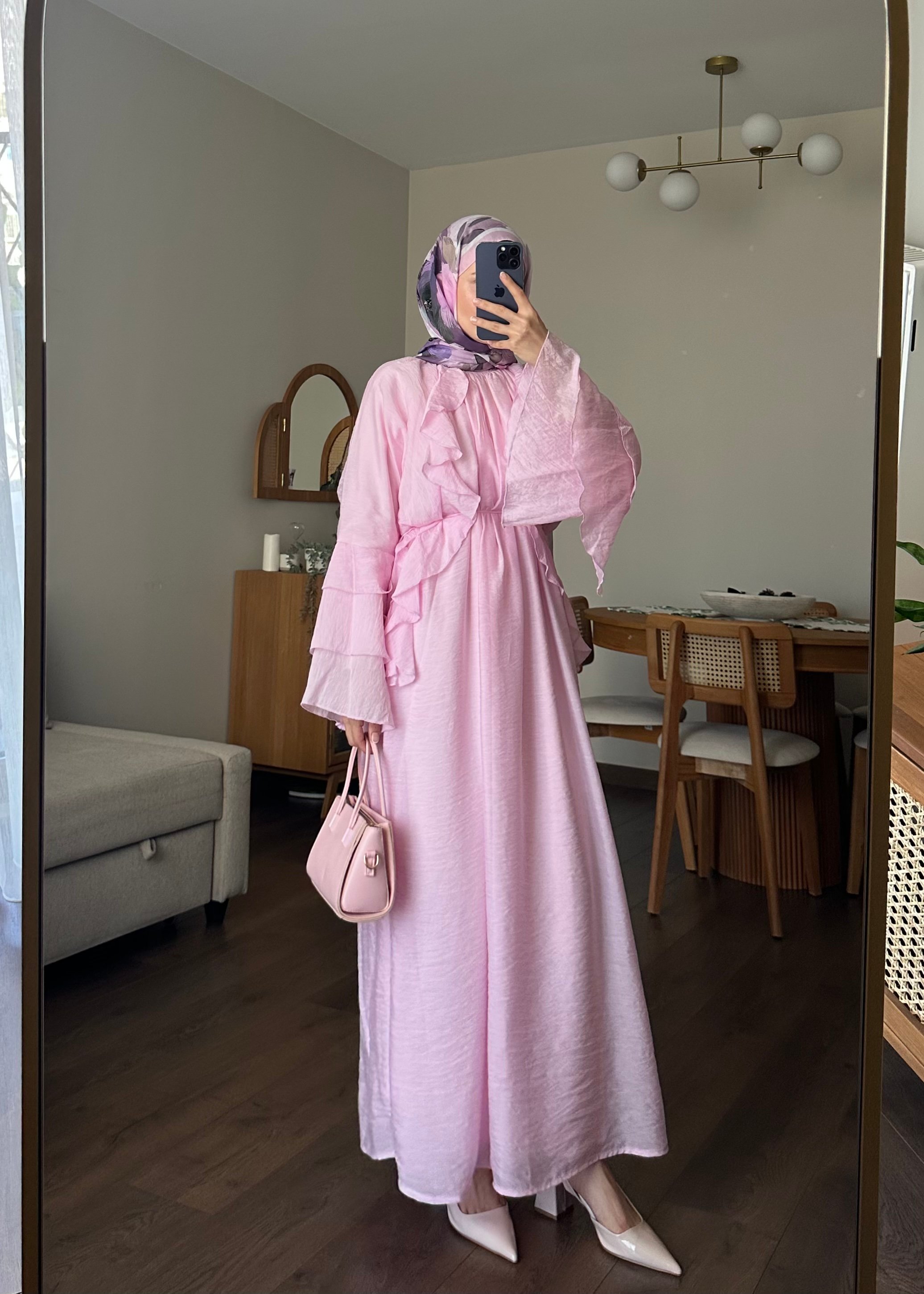 VİOLET VUAL ELBİSE - Pembe 