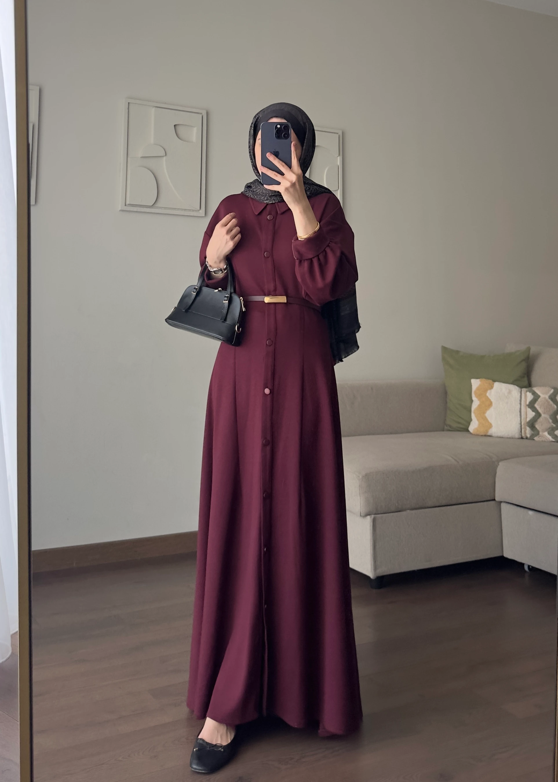 LOSH OYSHO ELBİSE | Bordo 