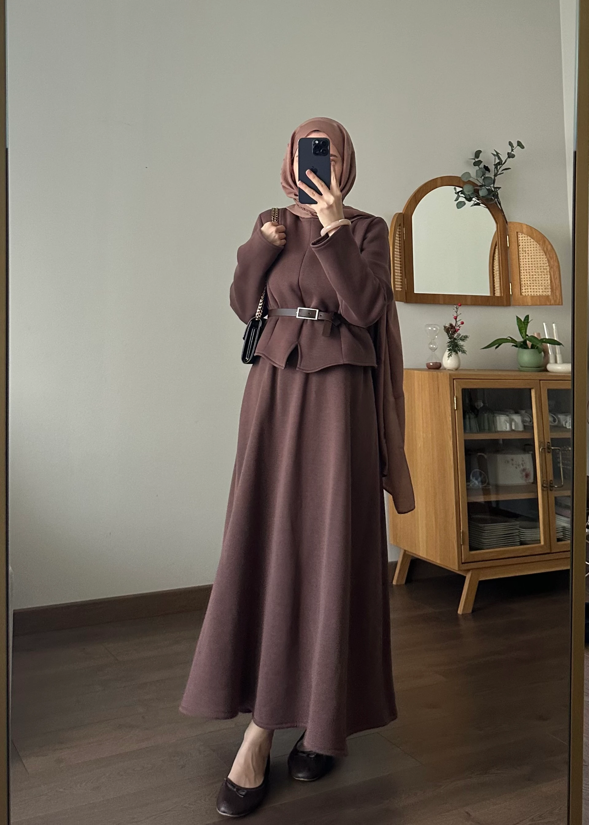 VELORA ETEKLİ TAKIM | Kahve 