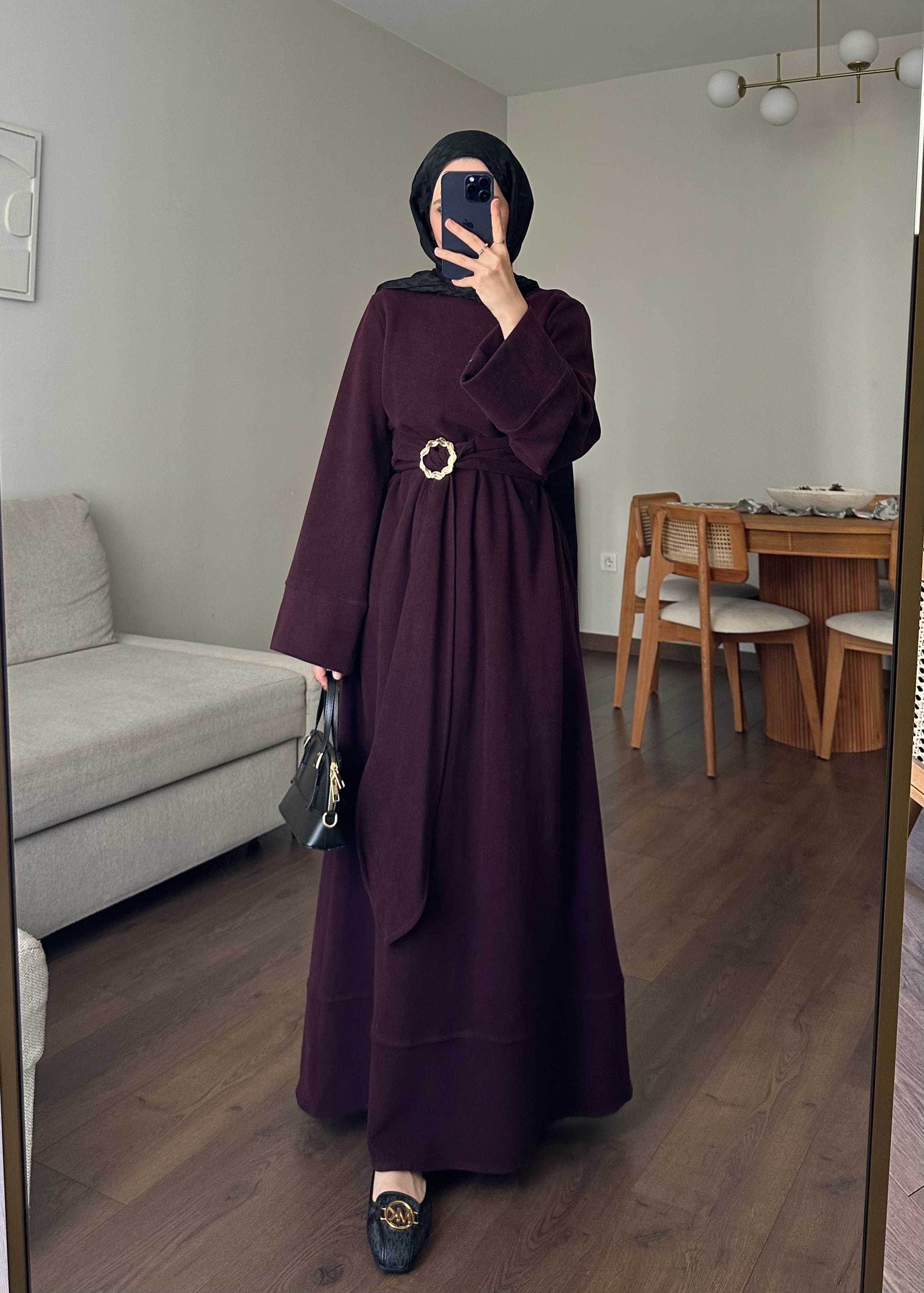 RİZY ÖRME ELBİSE | Mürdüm