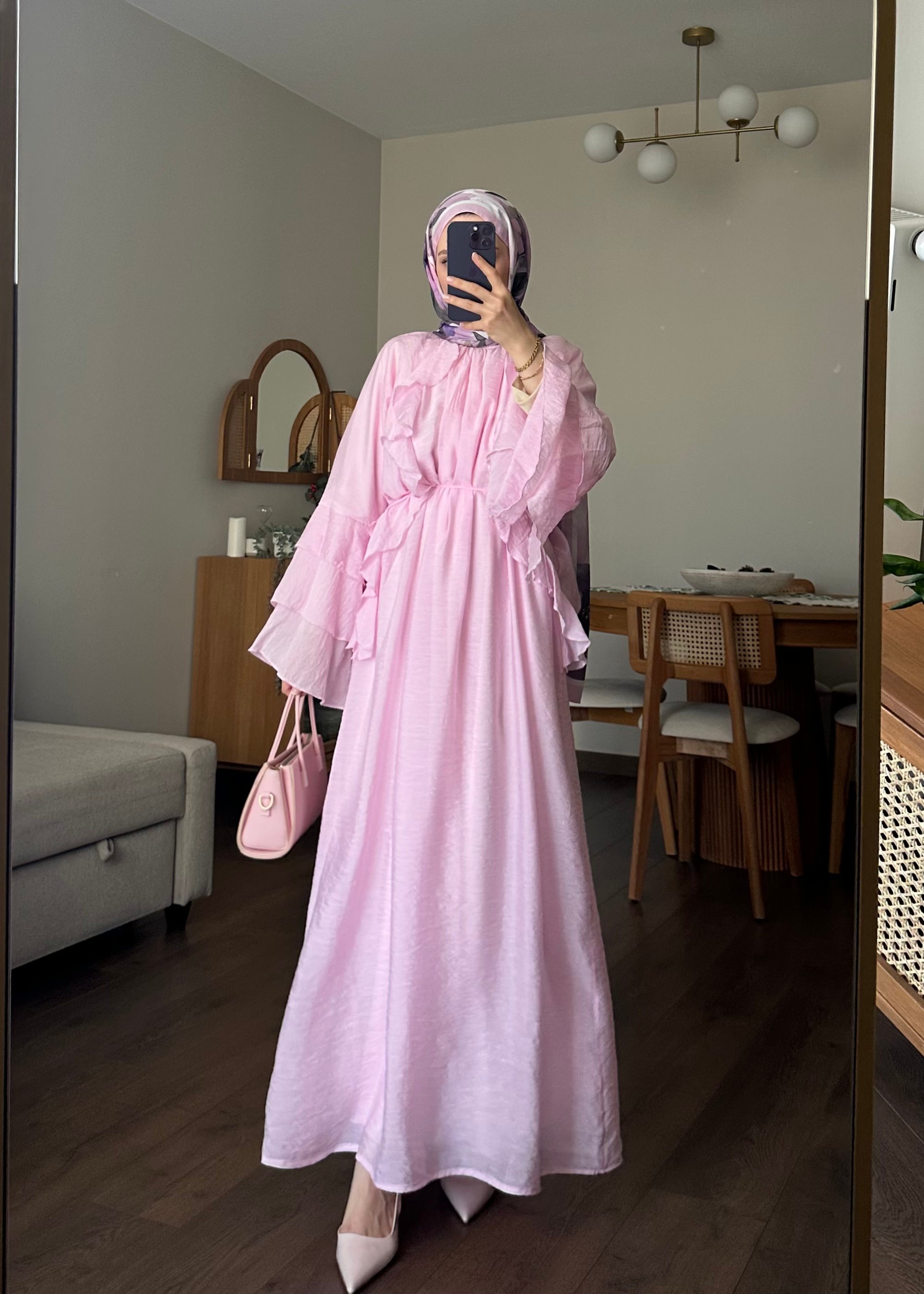 VİOLET VUAL ELBİSE - Pembe 