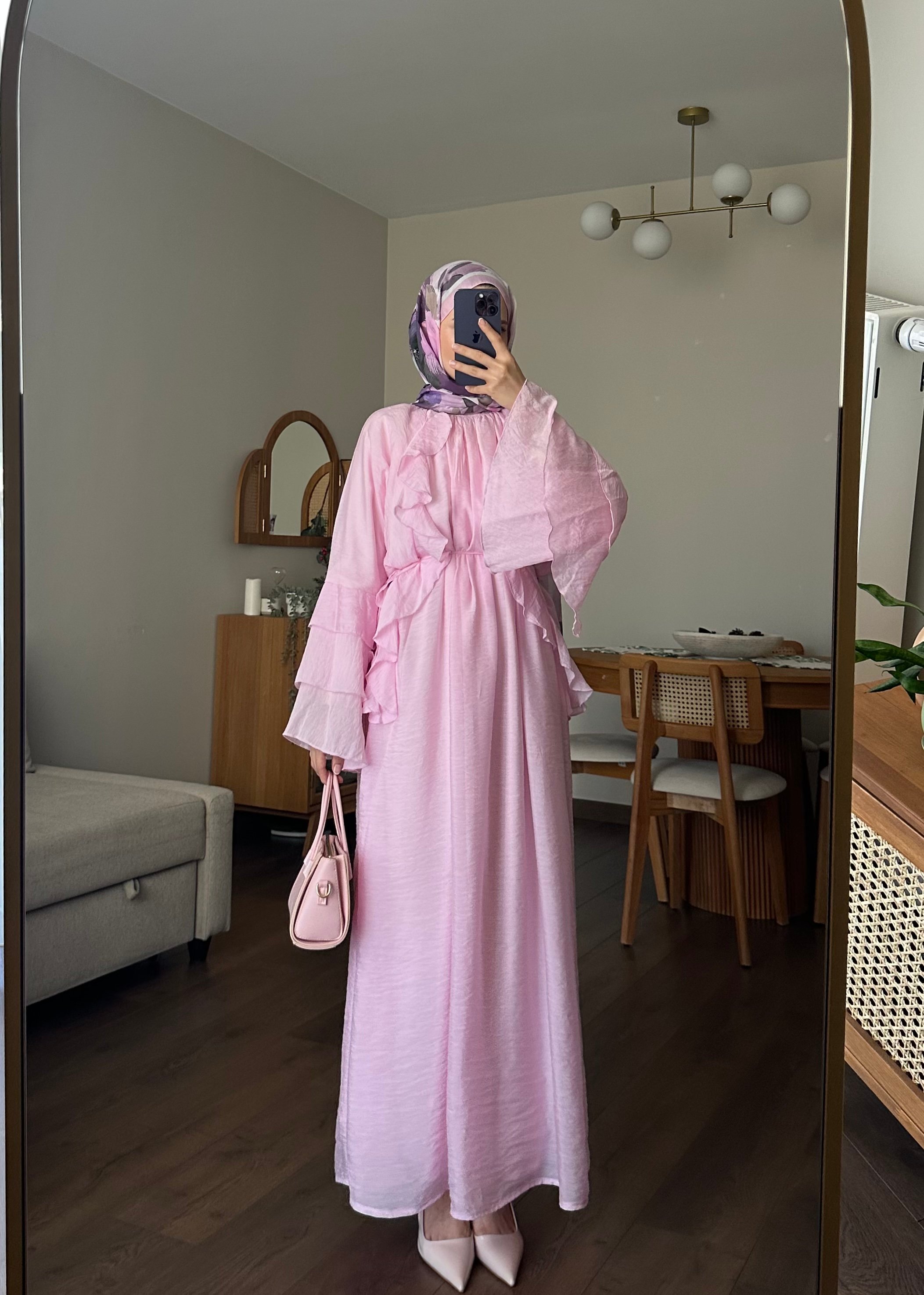 VİOLET VUAL ELBİSE - Pembe 