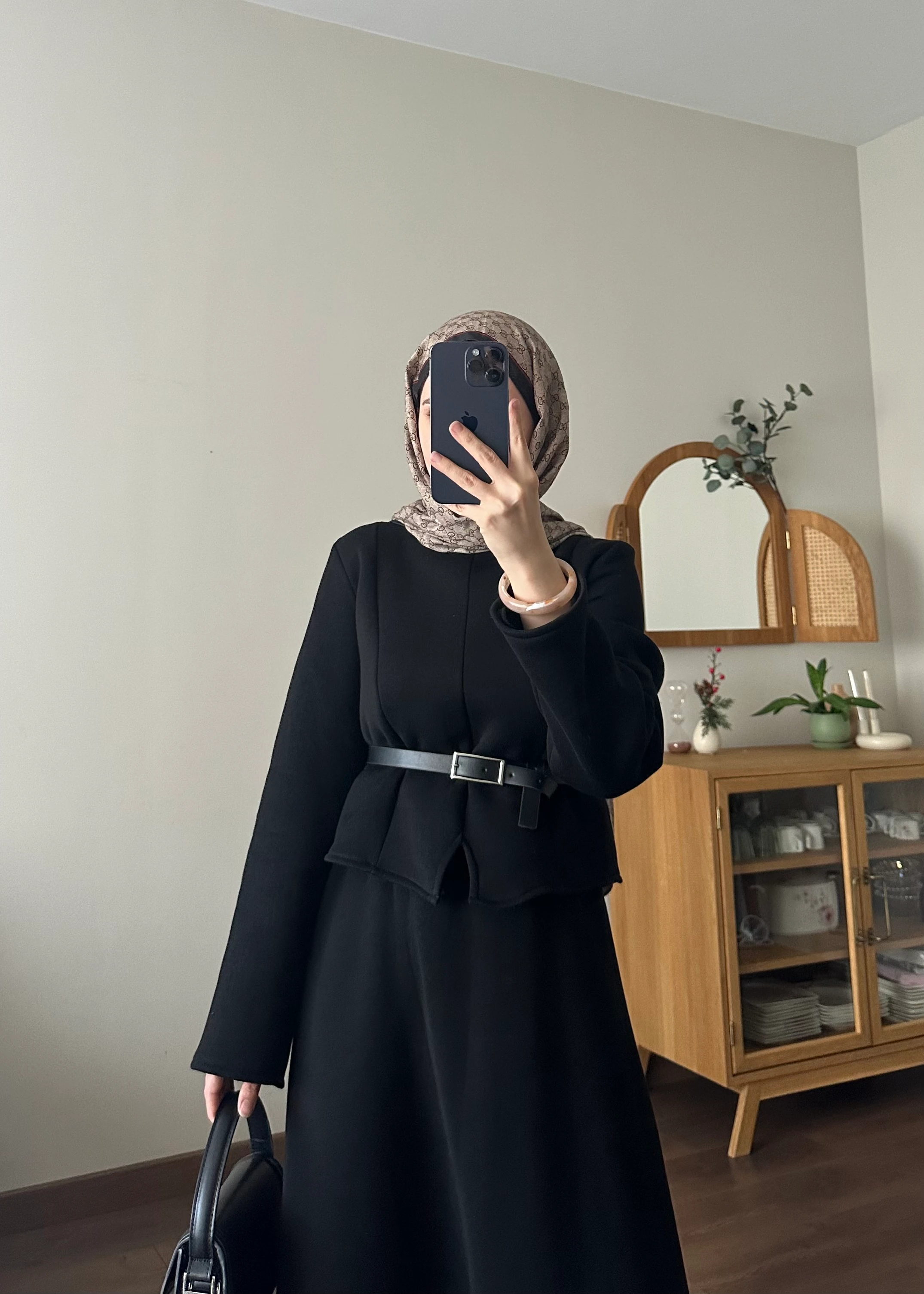 VELORA ETEKLİ TAKIM | Siyah 