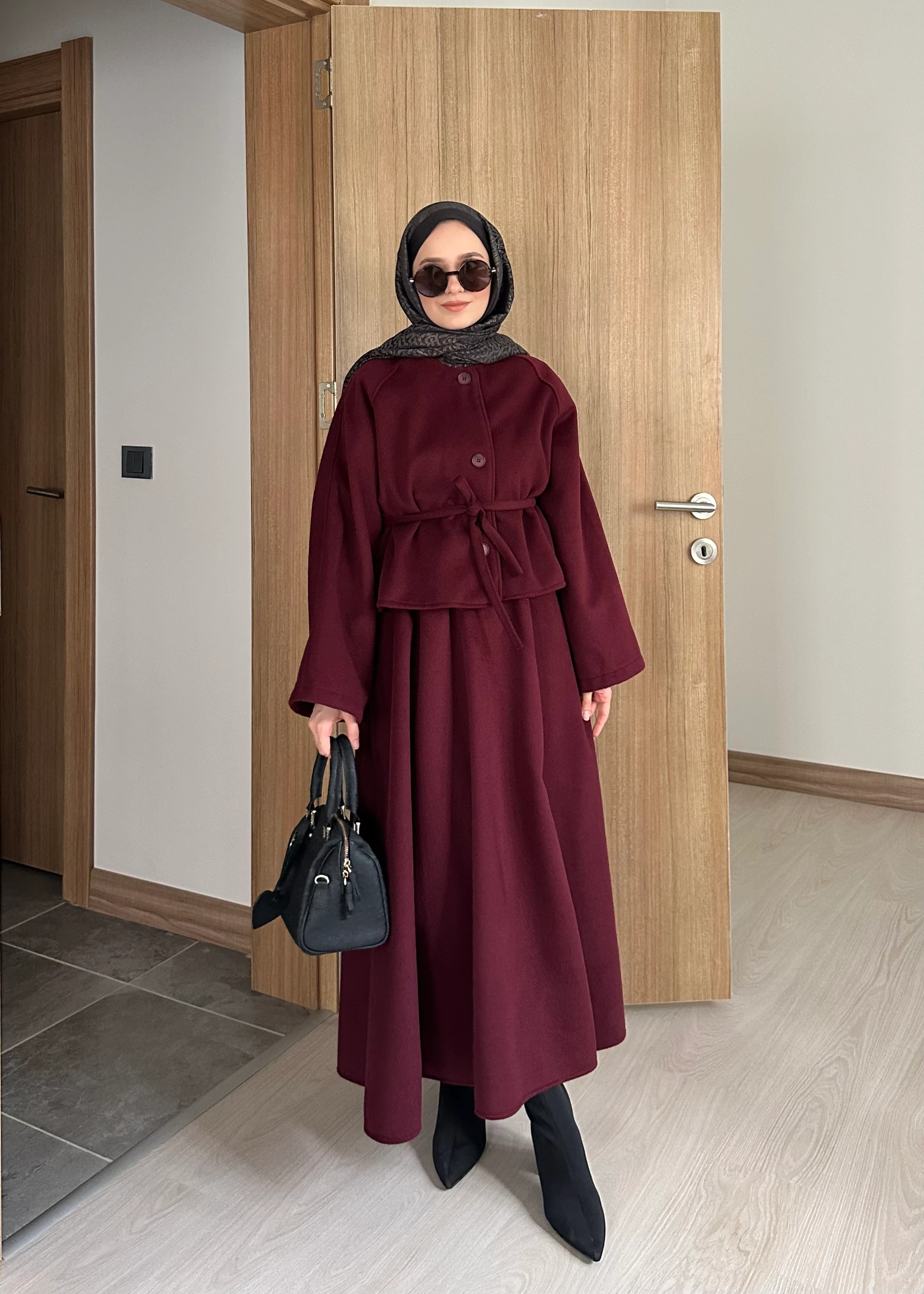 LİOR ETEKLİ TAKIM | Bordo