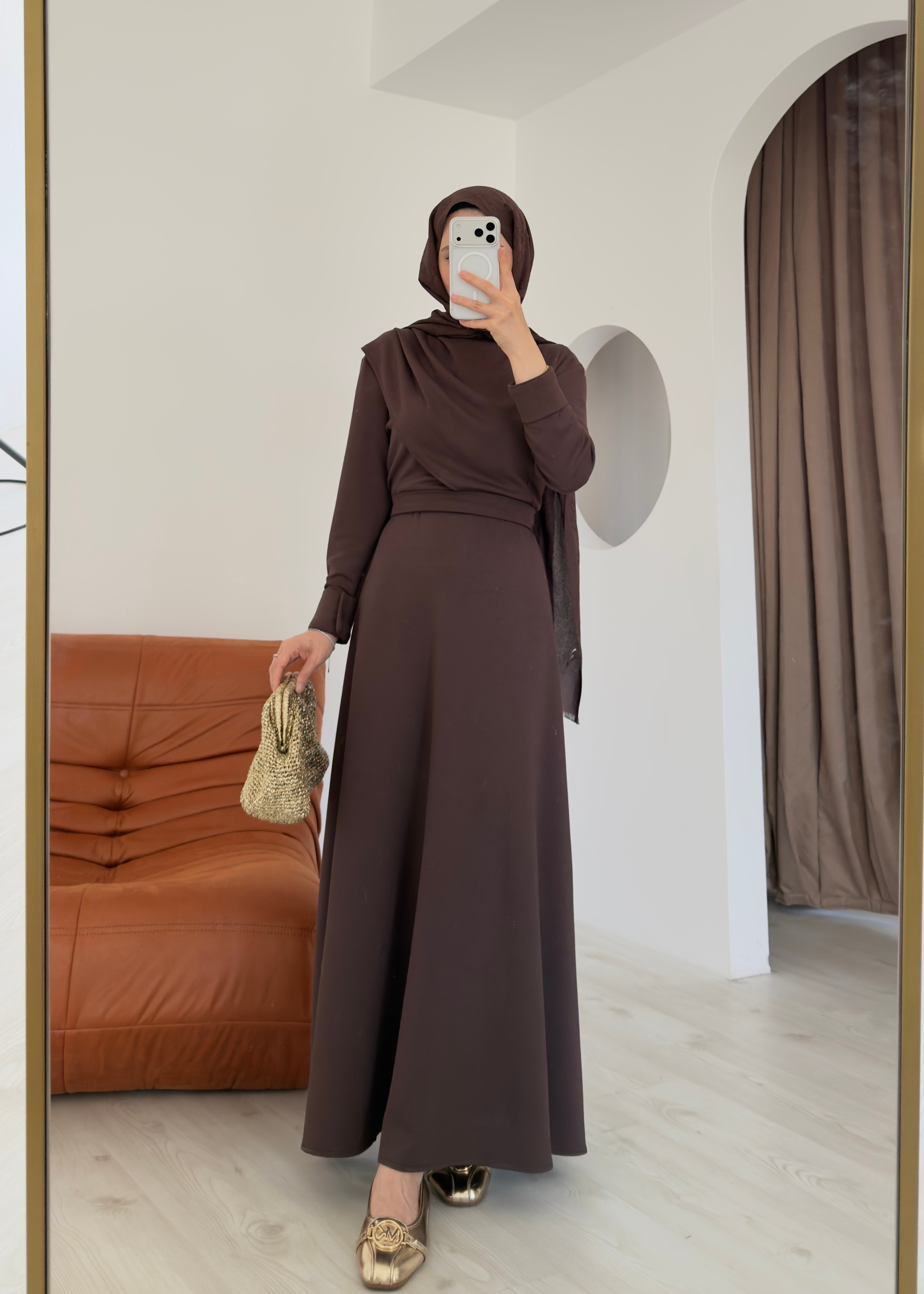 LOLY OYSHO ELBİSE | Kahve