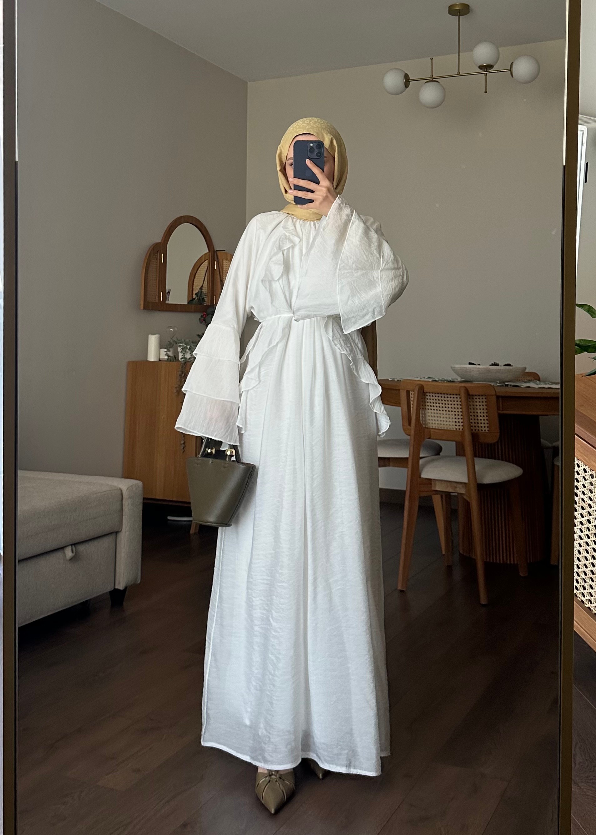 VİOLET VUAL ELBİSE - Beyaz 