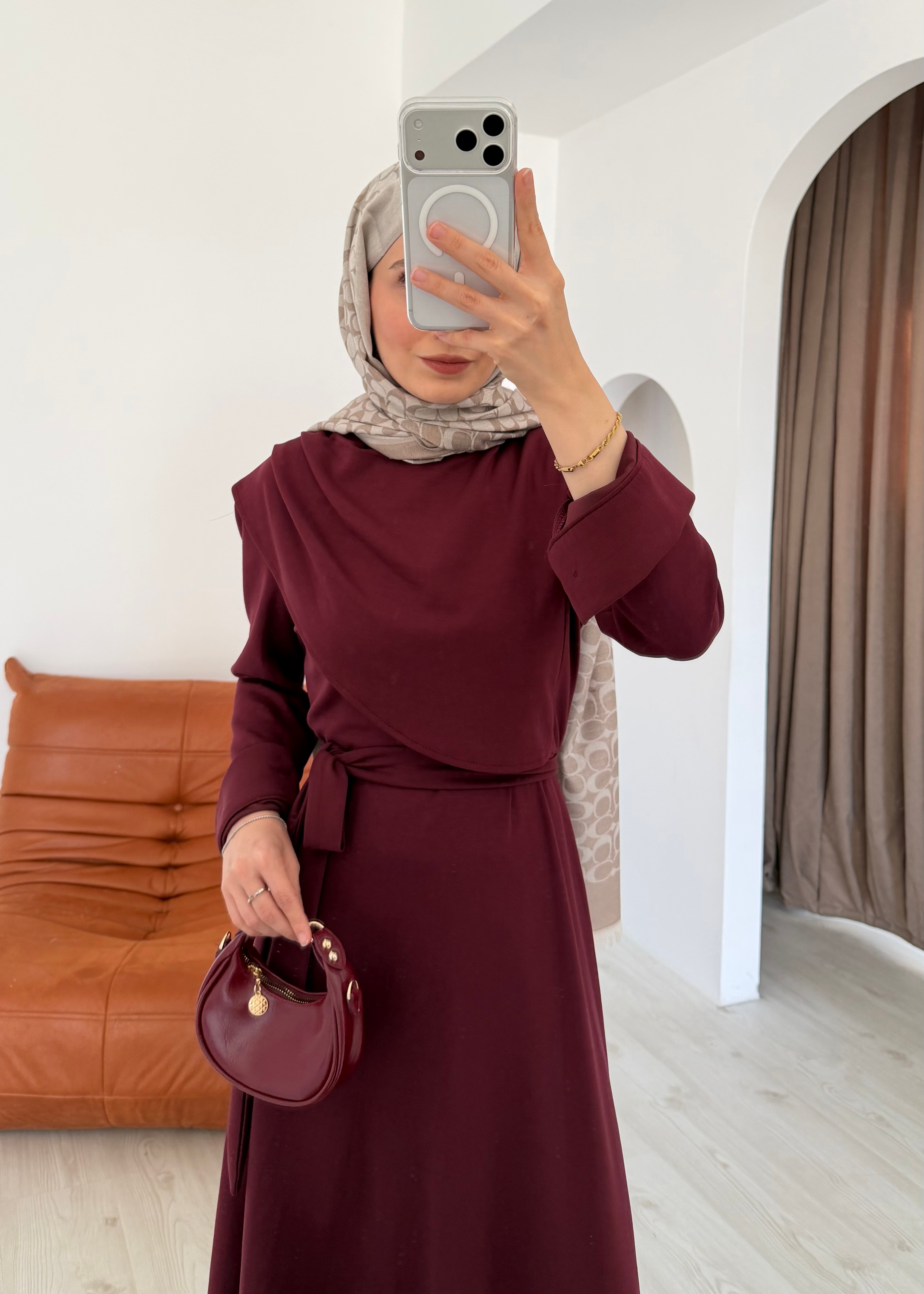 LOLY OYSHO ELBİSE | Bordo