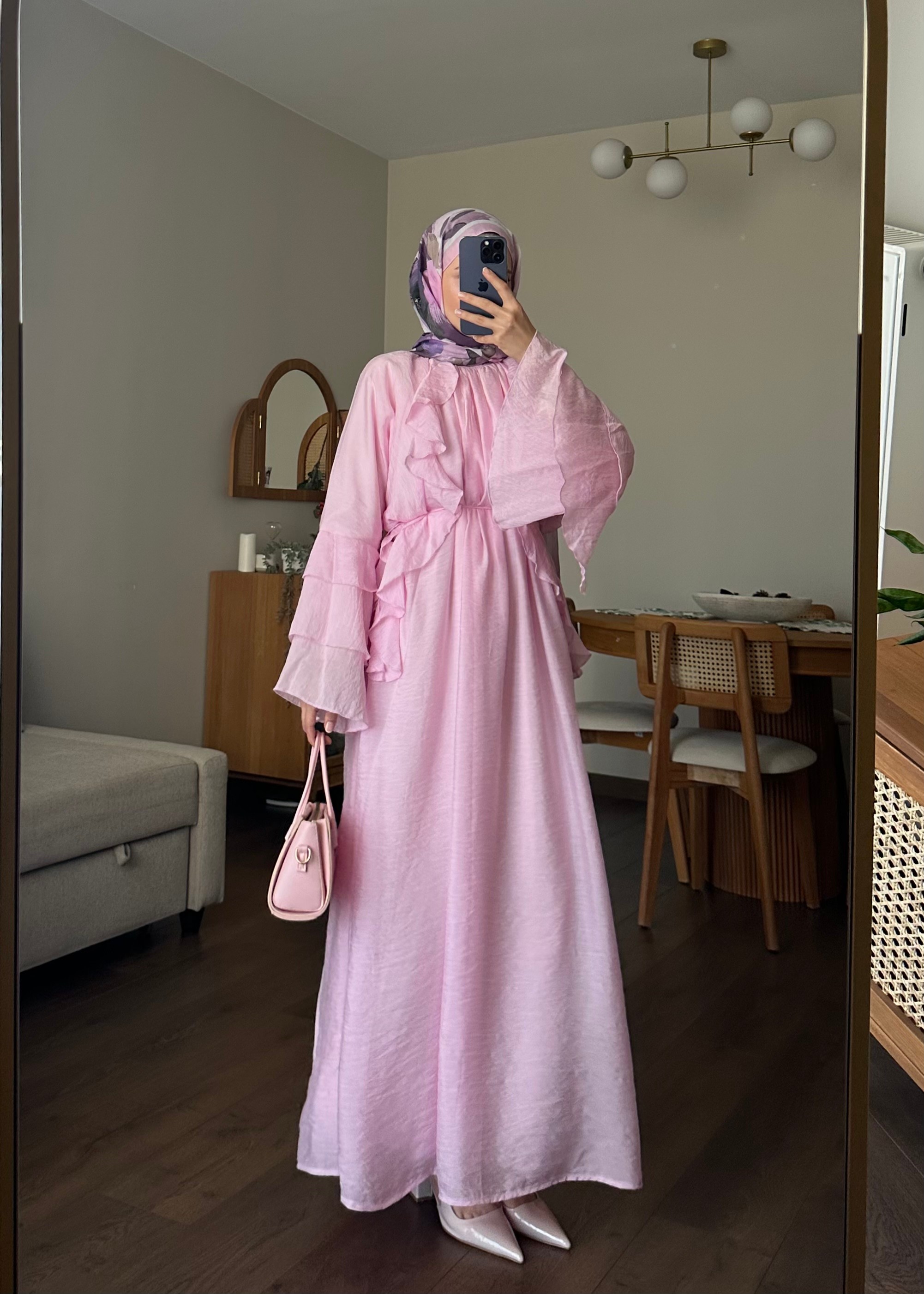 VİOLET VUAL ELBİSE - Pembe 