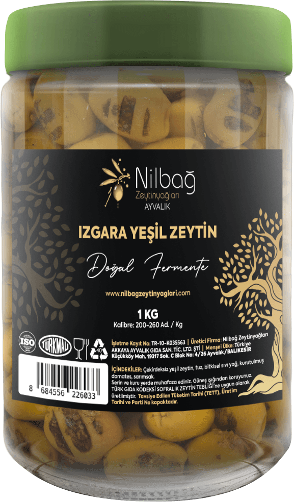 DOĞAL FERMENTE IZGARA YEŞİL ZEYTİN 1 KG