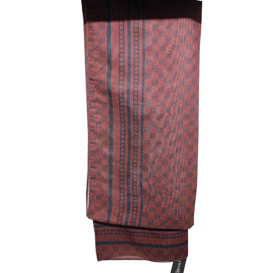 Bordo Desenli Eşarp