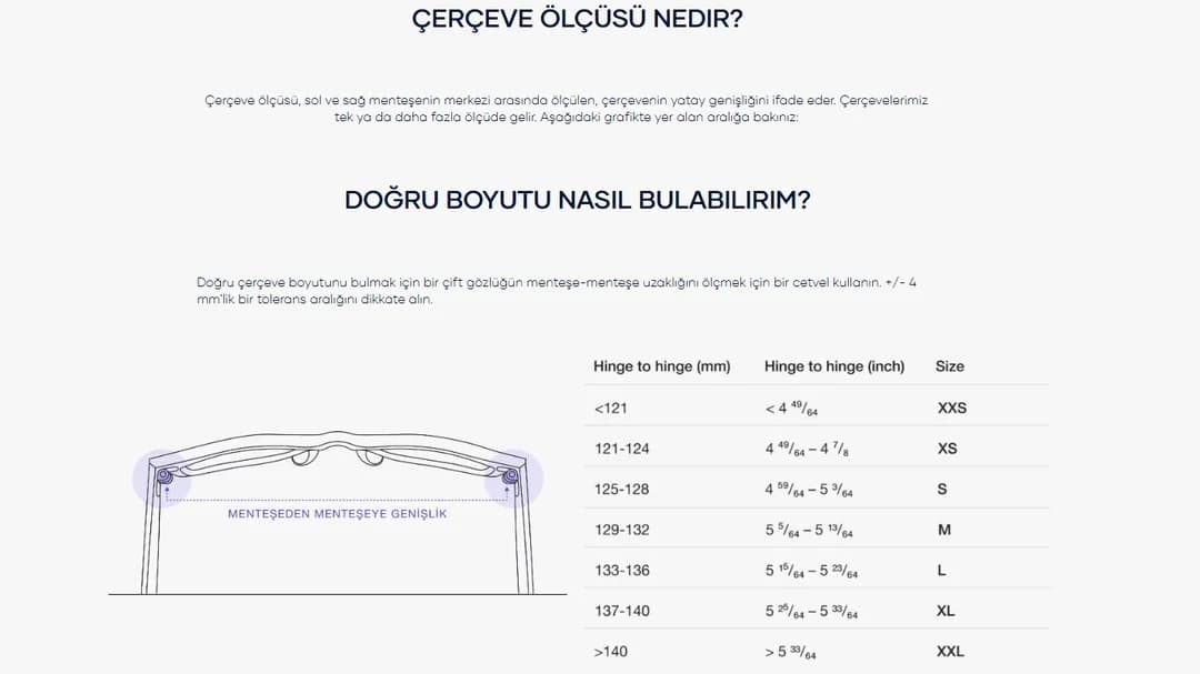 Gözlük ölçüm rehberi