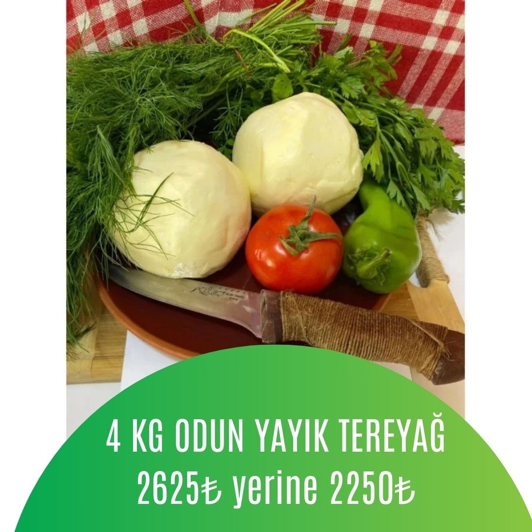 3 KG ODUN YAYIK TEREYAĞI (TUZSUZ)ALANA 1 KG TEREYAĞ BEDAVA