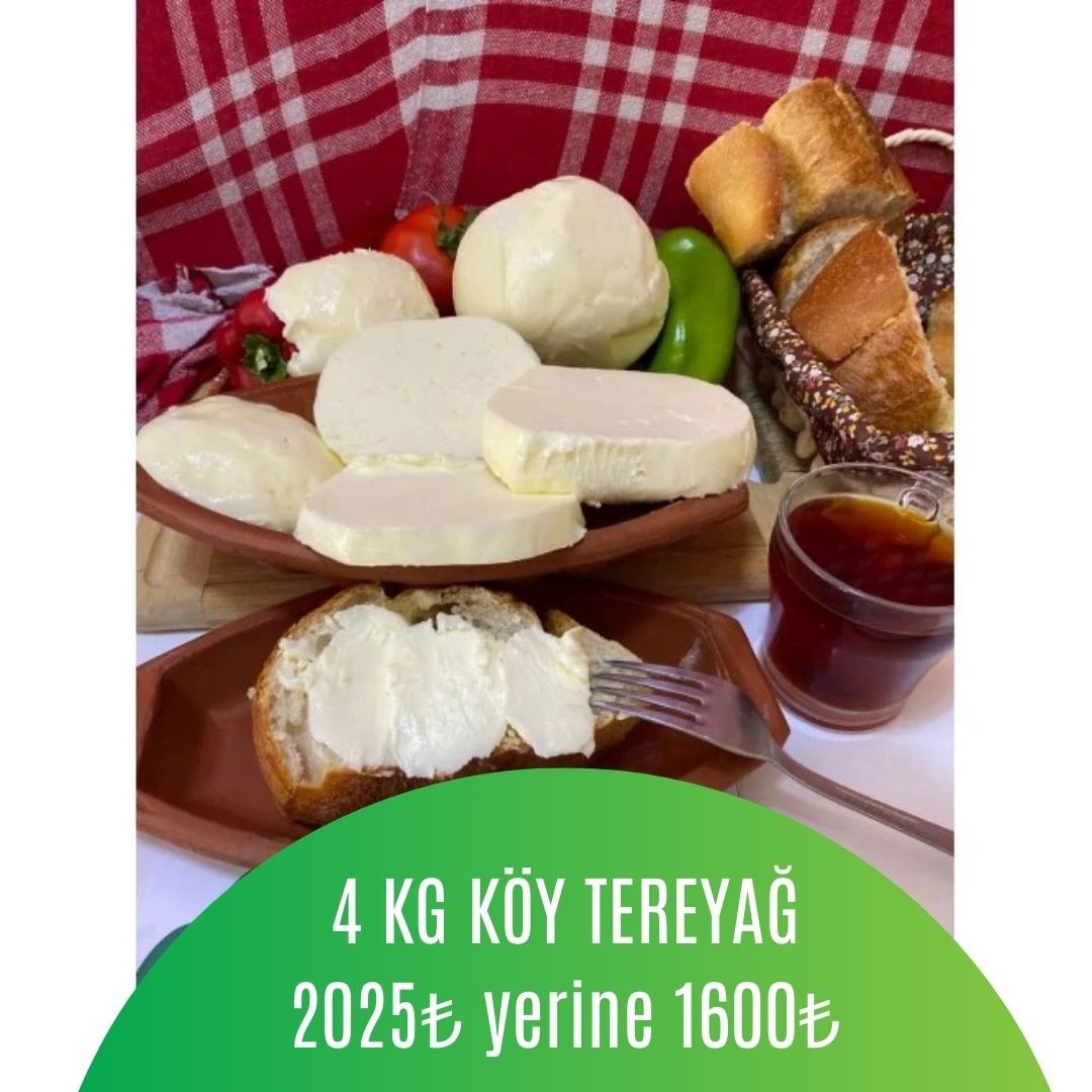 3 KG TUZSUZ KÖY TEREYAĞI ALANA 1 KG TEREYAĞI BEDAVA