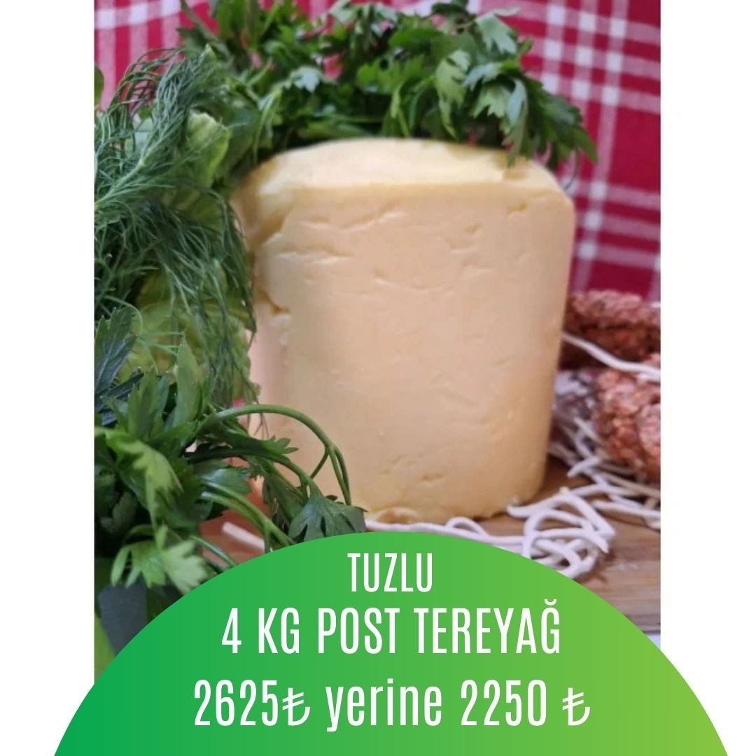 3 KG TUZLU POST TEREYAĞI ALANA 1 KG TEREYAĞ BEDAVA