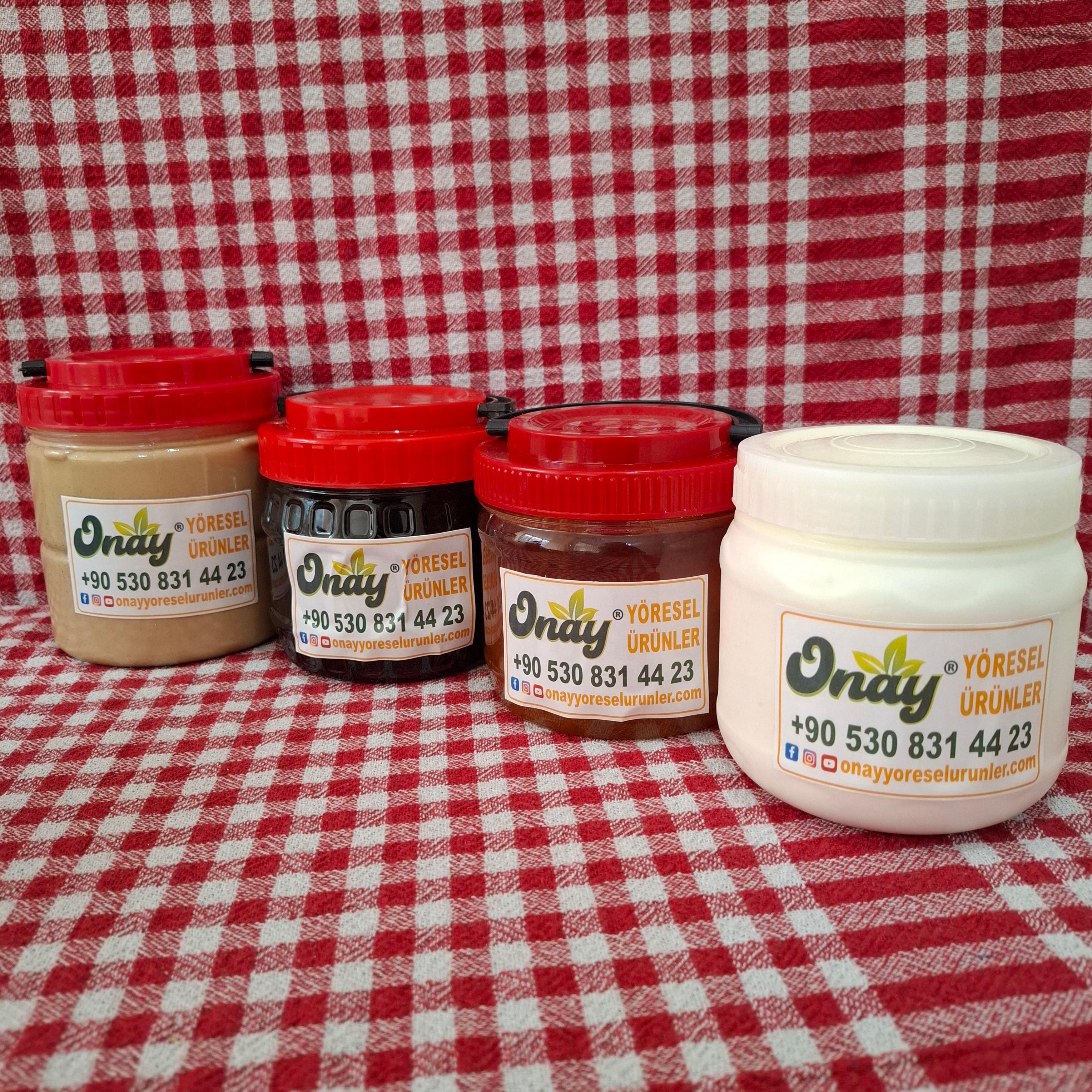 Mini Okul Paketi (1 kg Tahin,1 kg Dut Pekmezi,1 kg Tulum Peyniri,1Kg Süzme Bal )