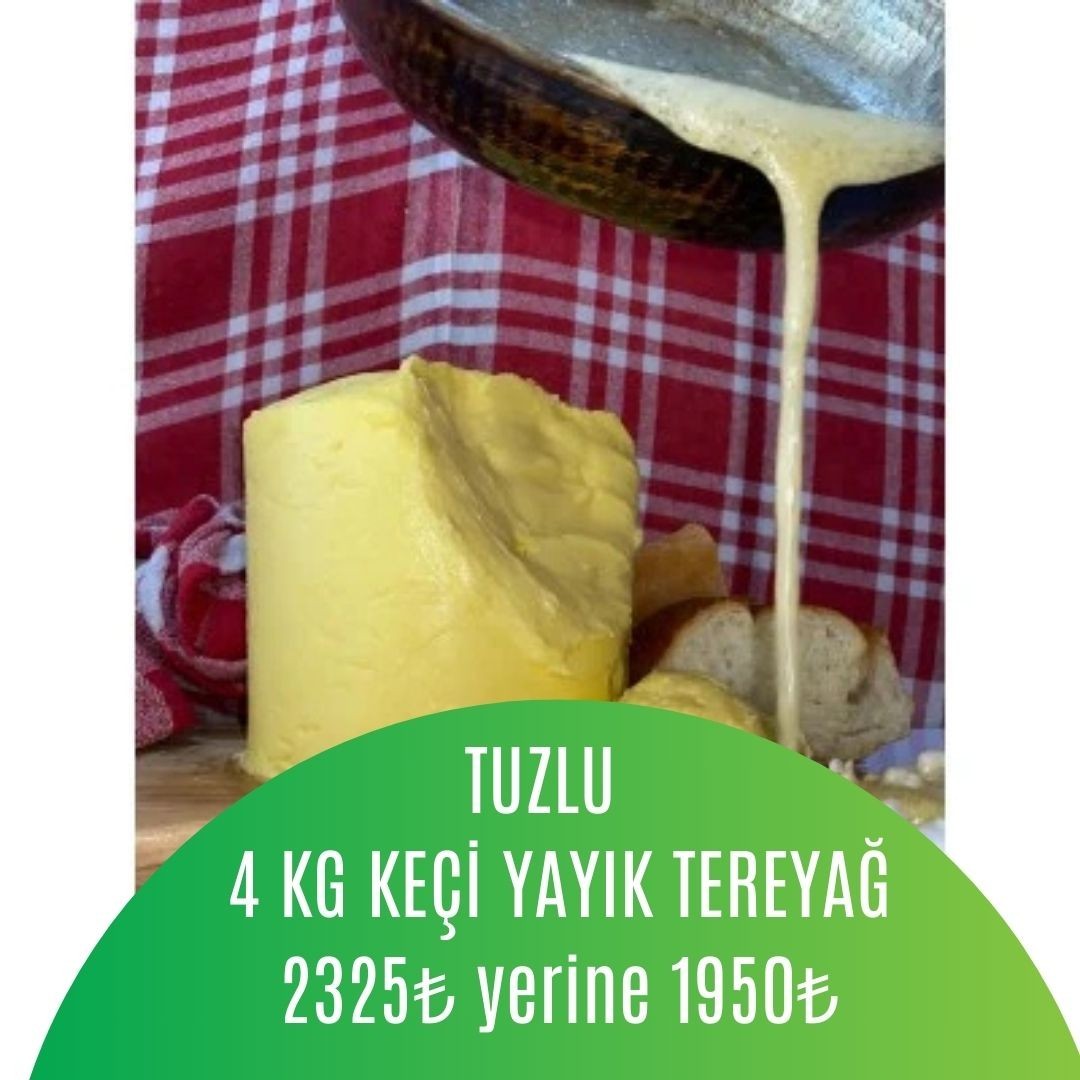 3 KG TUZLU KEÇİ YAYIK TEREYAĞI ALANA 1 KG  TEREYAĞI BEDAVA