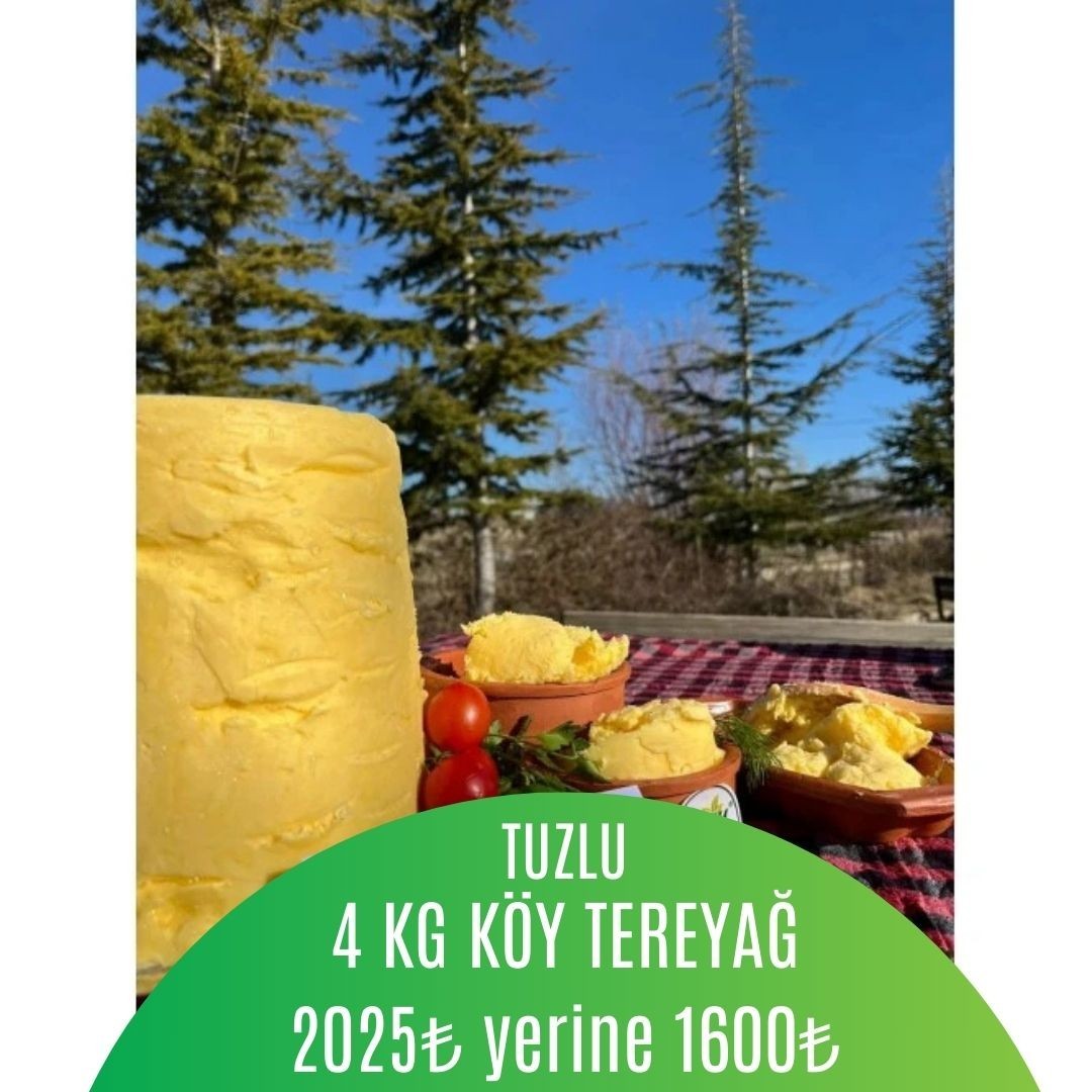 3 KG TUZLU KÖY TEREYAĞI ALANA 1 KG TEREYAĞI BEDAVA