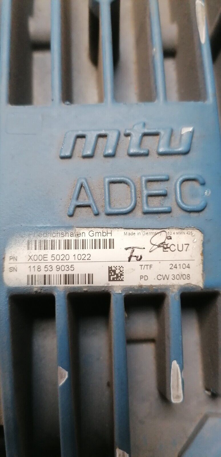 MTU ECU ADEC Engine control unit - MTU 12V 4000 ENGINE - X00E50201022