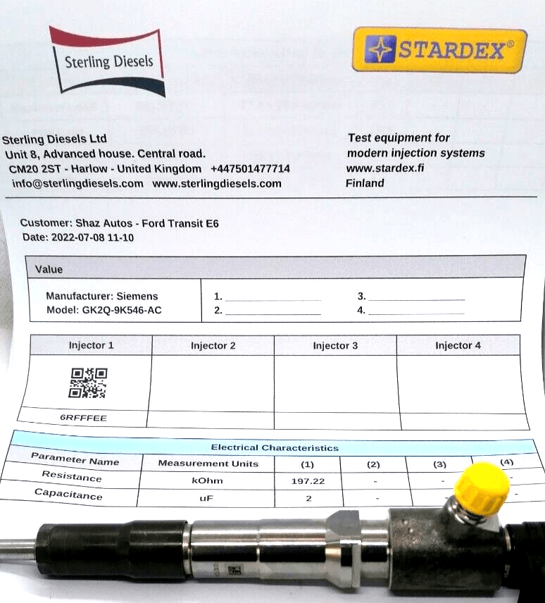 Ford Transit VDO injector GK2Q-9K546-AC GK2Q-9K546-AB  A2C9303500080 2143478