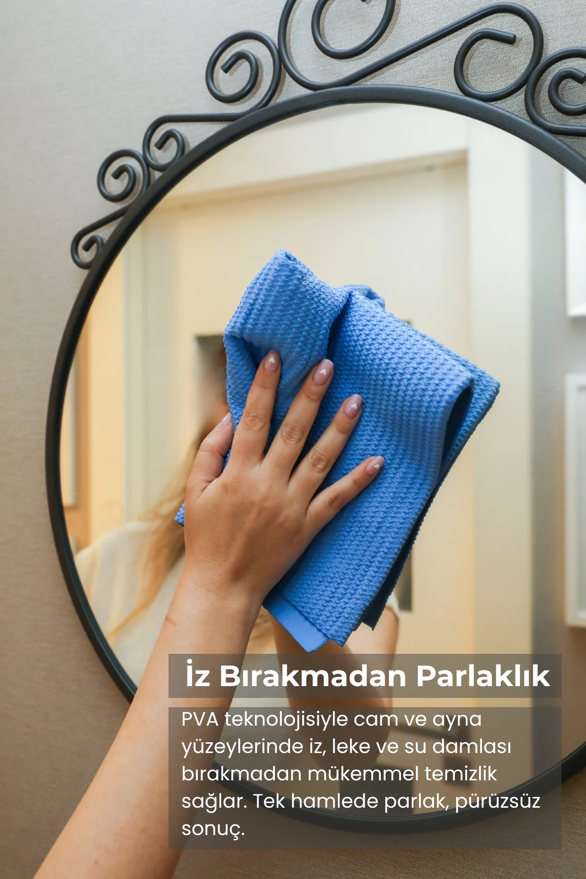 NoxClean Mavi PVA Sünger Bez – Süper Emici, Tüy Bırakmaz, Çok Amaçlı Temizlik Bezi