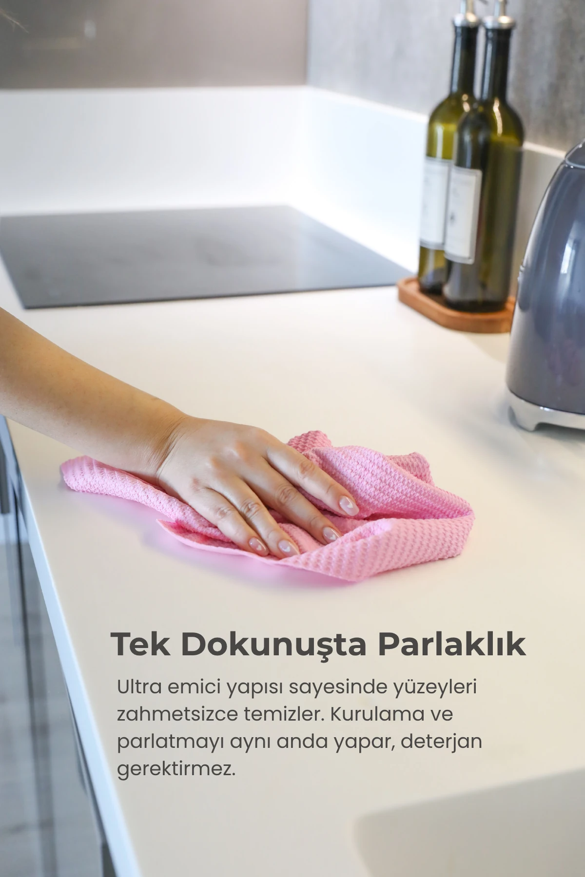 NoxClean Pembe PVA Sünger Bez – Süper Emici, Tüy Bırakmaz, Çok Amaçlı Temizlik Bezi