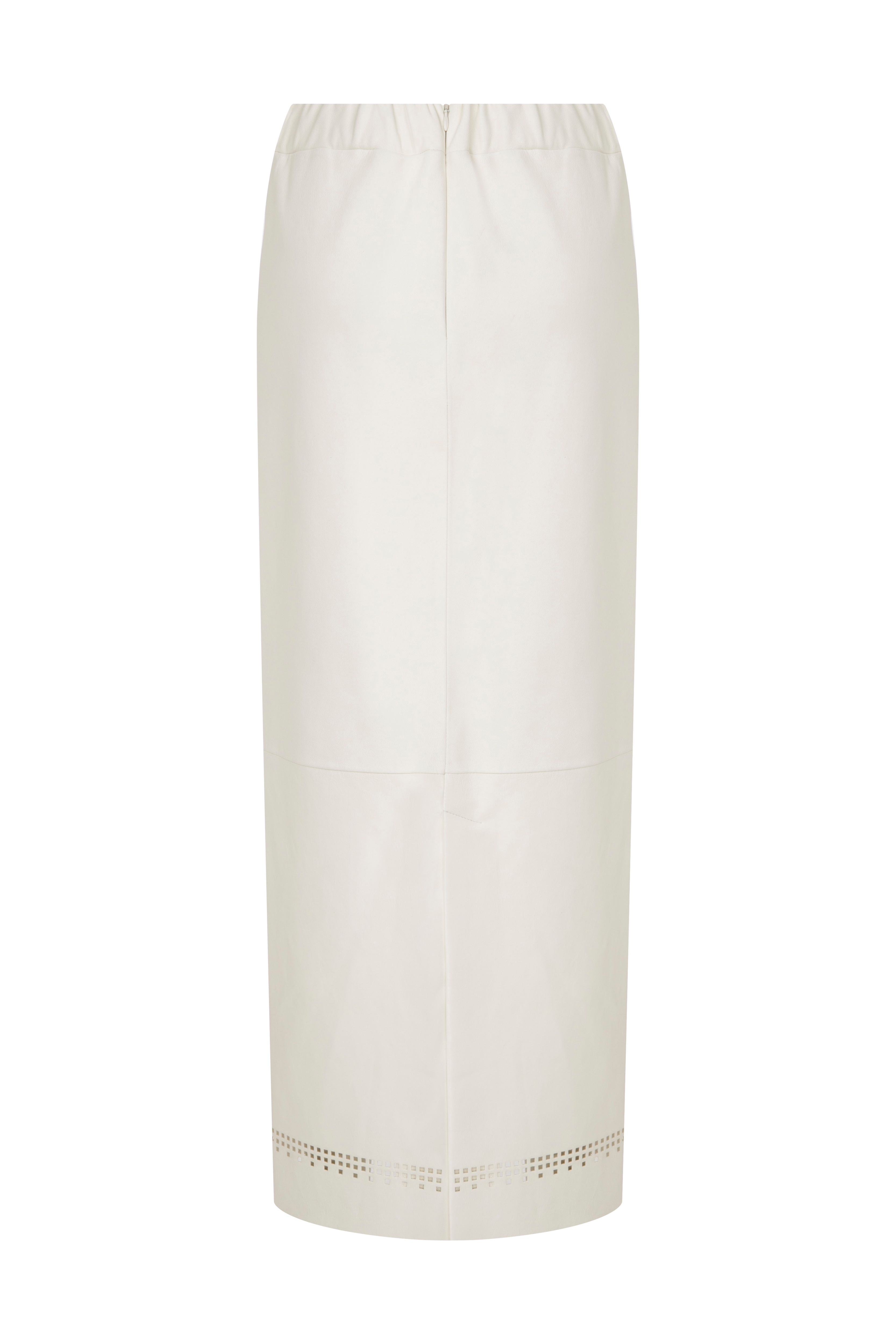 LIMITED EDITION - PERFORATED LEATHER MAXI SKIRT