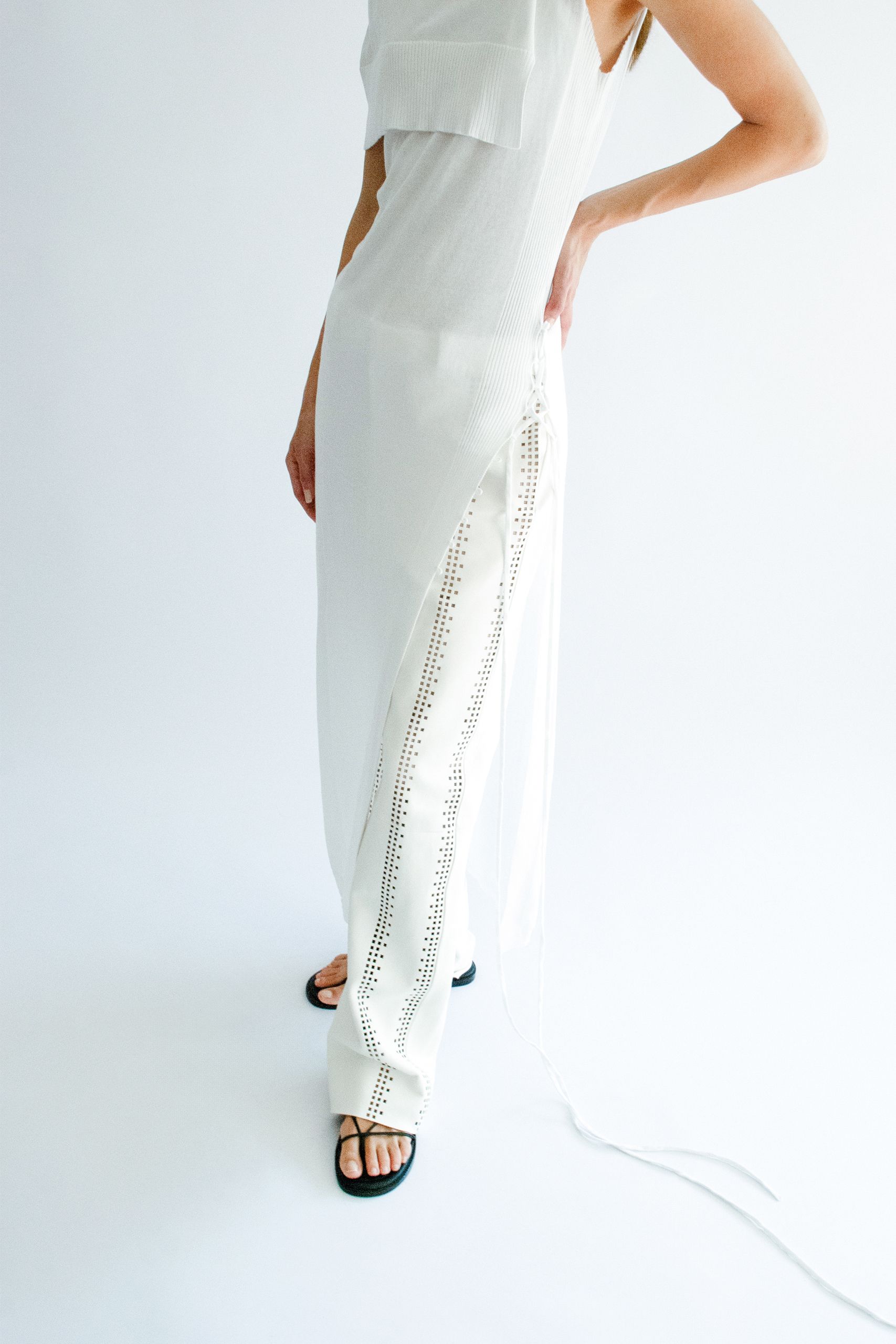 FOLD-OVER MAXI KNIT DRESS