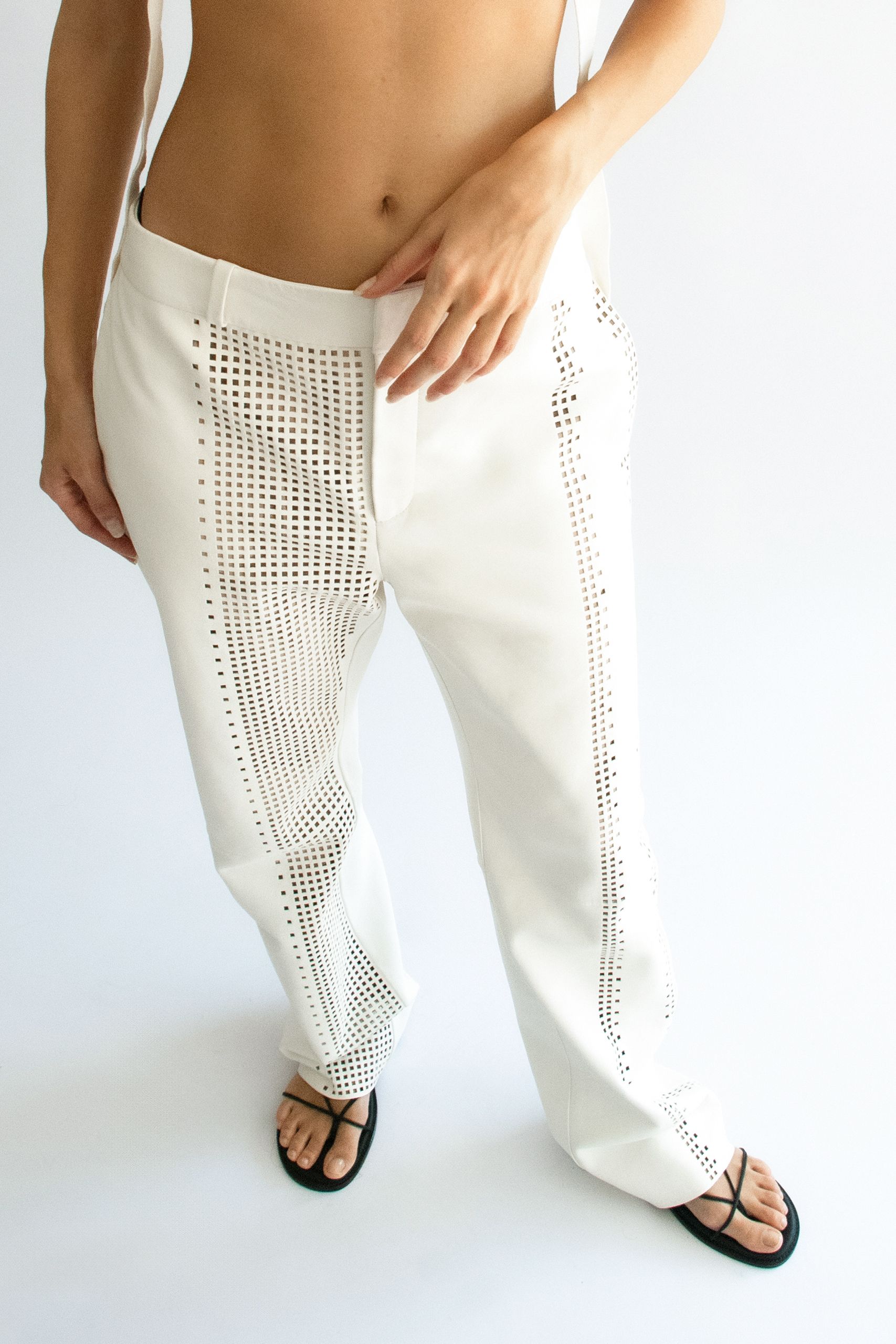 LIMITED EDITION - PERFORATED LEATHER TROUSERS