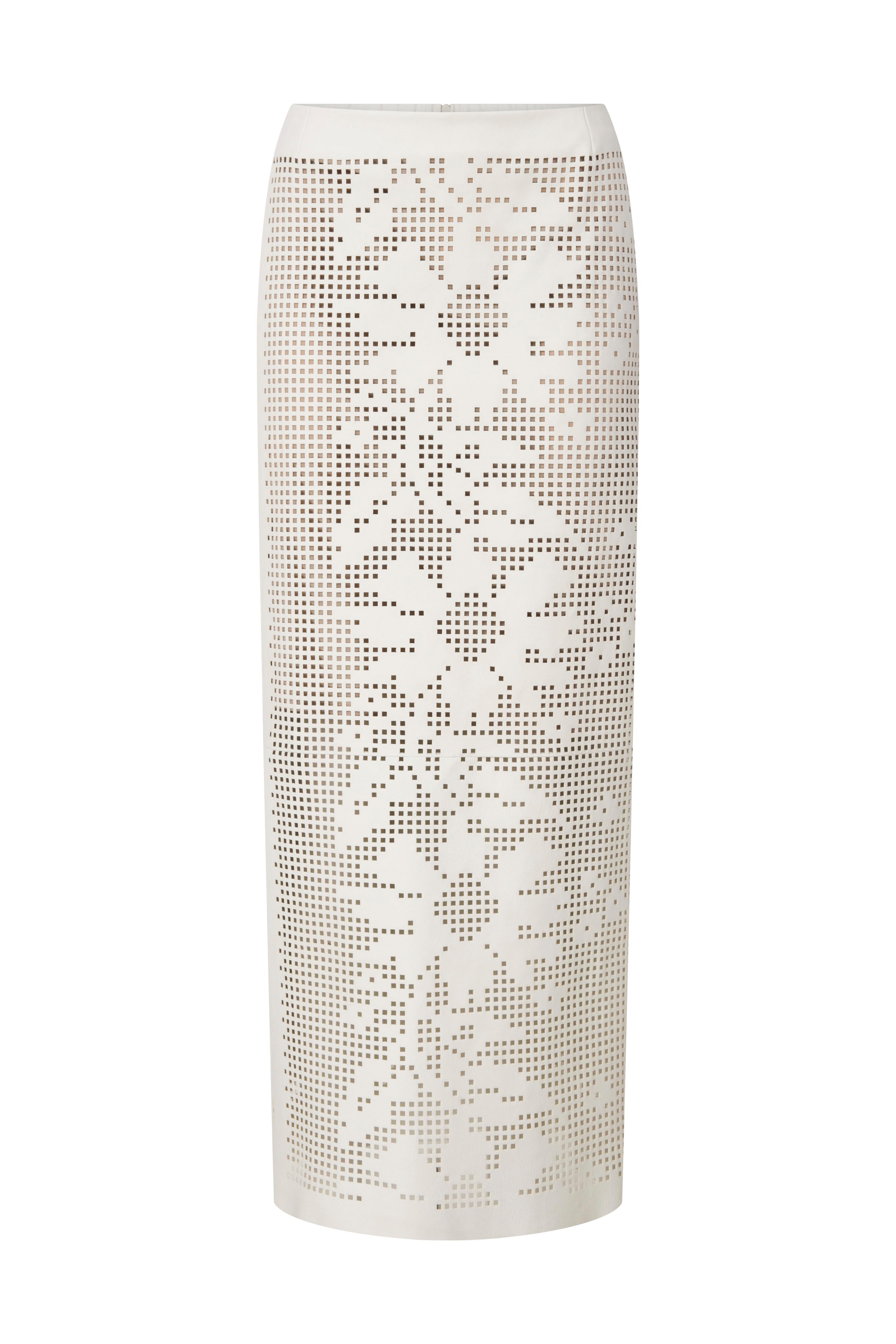 LIMITED EDITION - PERFORATED LEATHER MAXI SKIRT