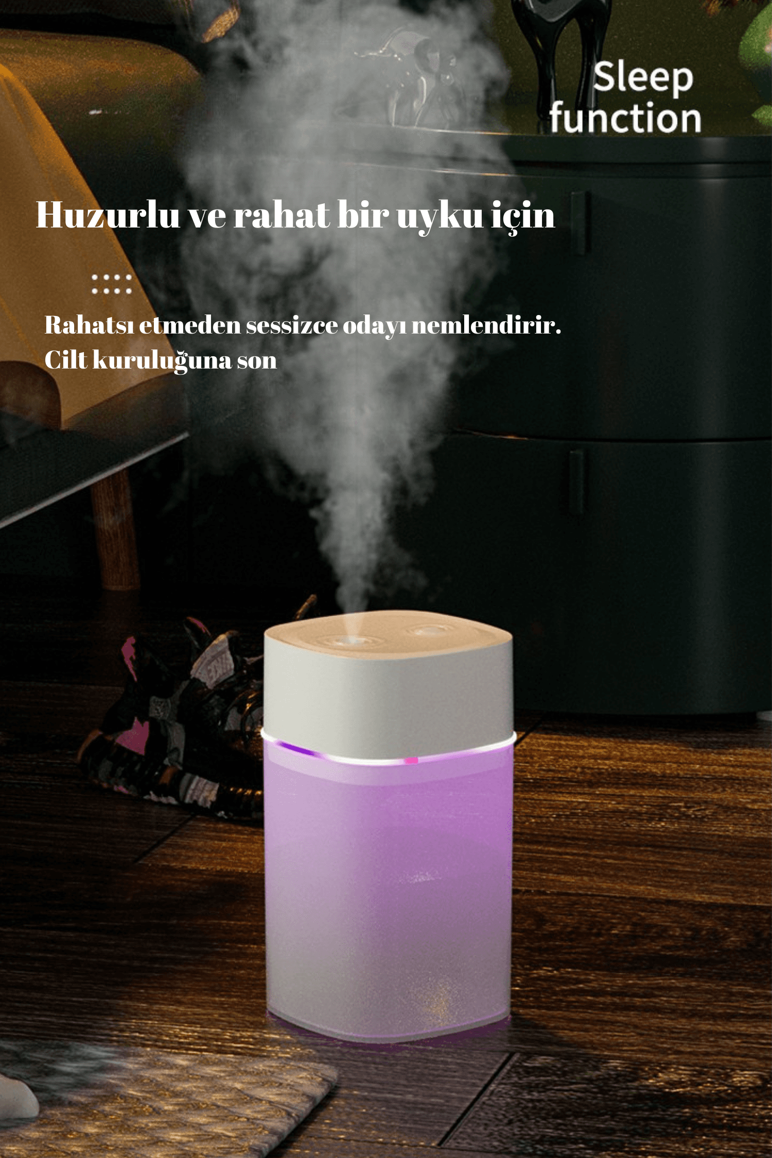 400 ml Ultrasonik Hava Nemlendirici Aroma Difüzörü TP-1037