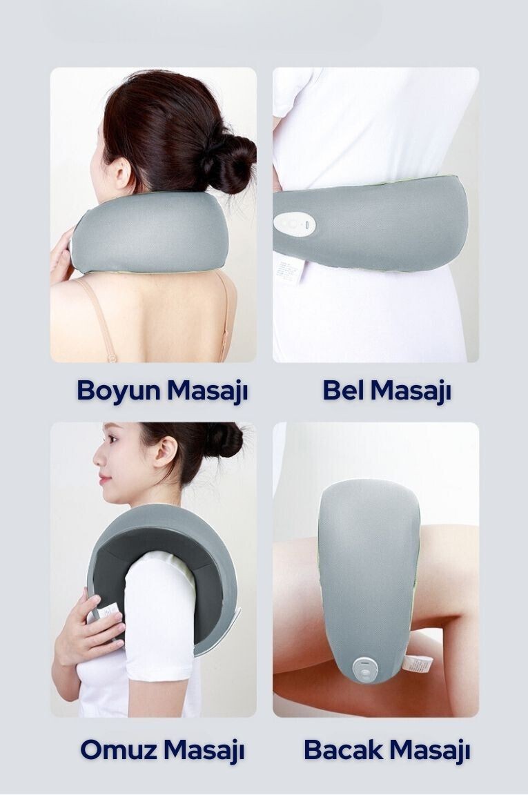 Boyun Masaj Aleti U Şeklinde Şarjlı Boyun Masaj Yastığı TP-1007