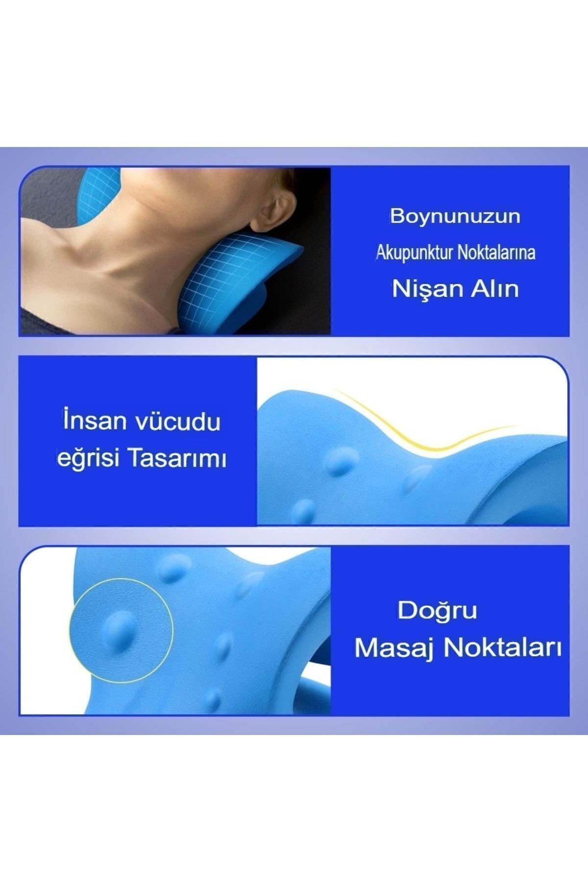 Oval Boyun Düzleşmesi Yastığı Omuz Sedyesi Gevşetici Traksiyon Cihazı Yastık Servikal Düzeltici