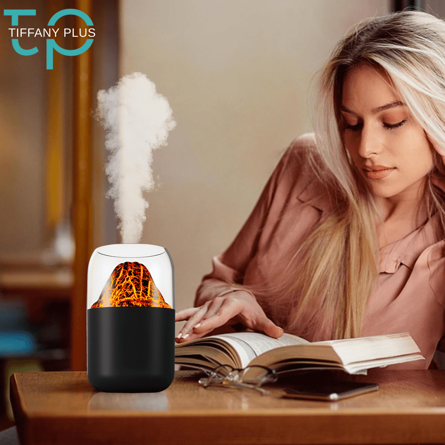 Volkanik Hava Nemlendirici 300mL Taşınabilir Ultrasonik Hava Nemlendirici Aroma Difüzörü H2o Tp-1022