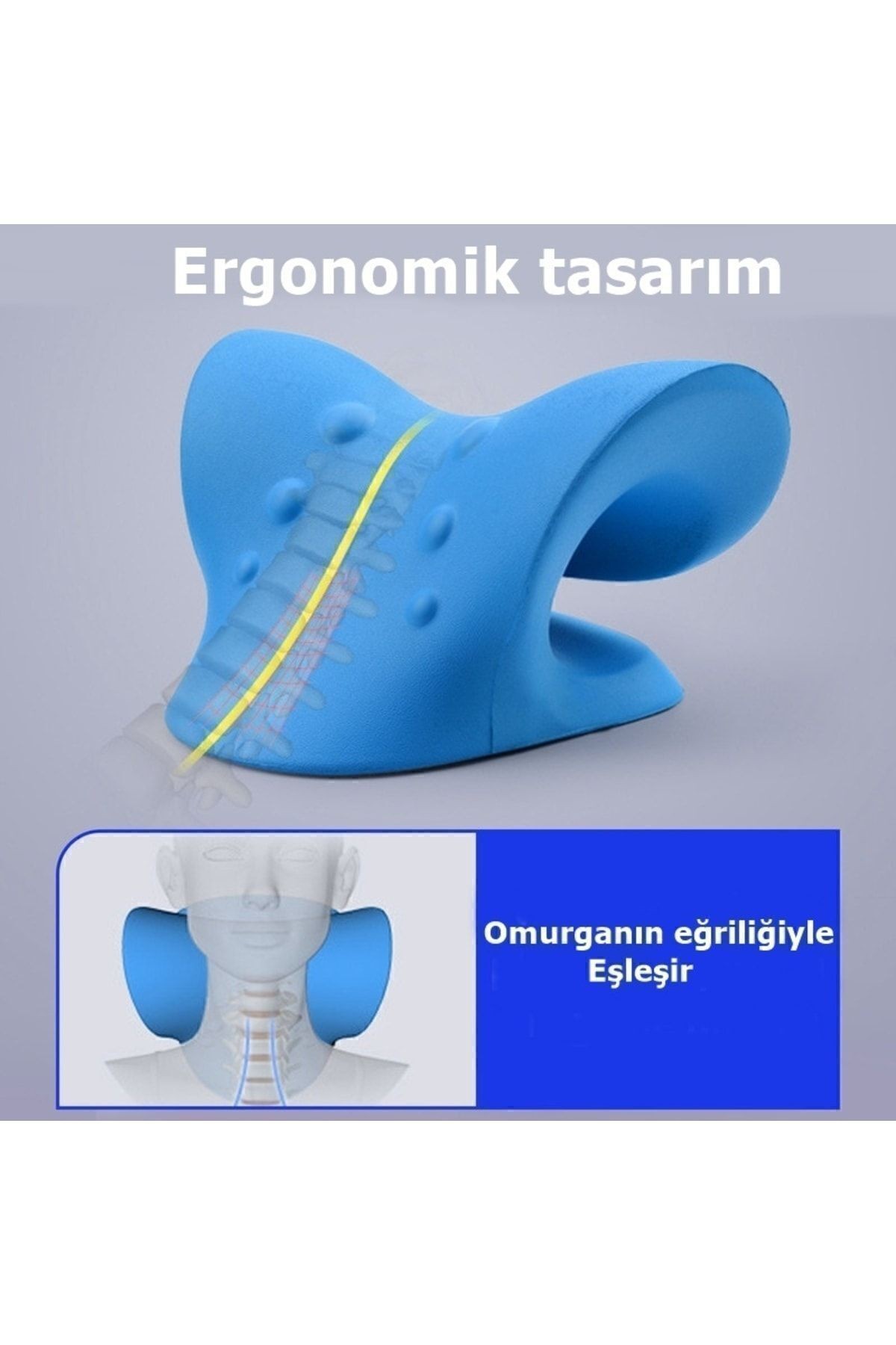 Oval Boyun Düzleşmesi Yastığı Omuz Sedyesi Gevşetici Traksiyon Cihazı Yastık Servikal Düzeltici