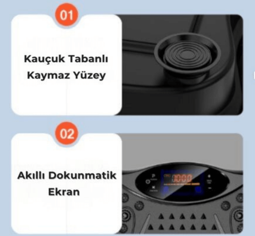 Titreşimli Masaj ve Spor Aleti Vücut Şekillendirme Makinesi Vibration Plate TP-1012