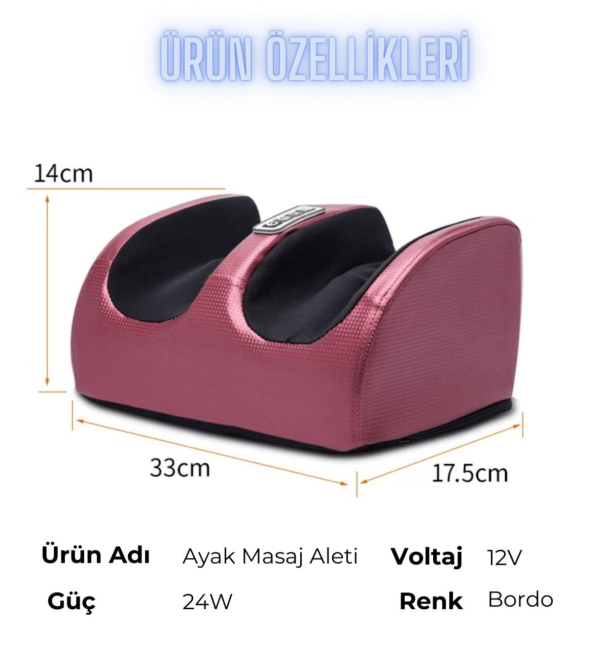 Elektrikli Isıtmalı Ayak Ve Bacak Masaj Aleti Tp-1015