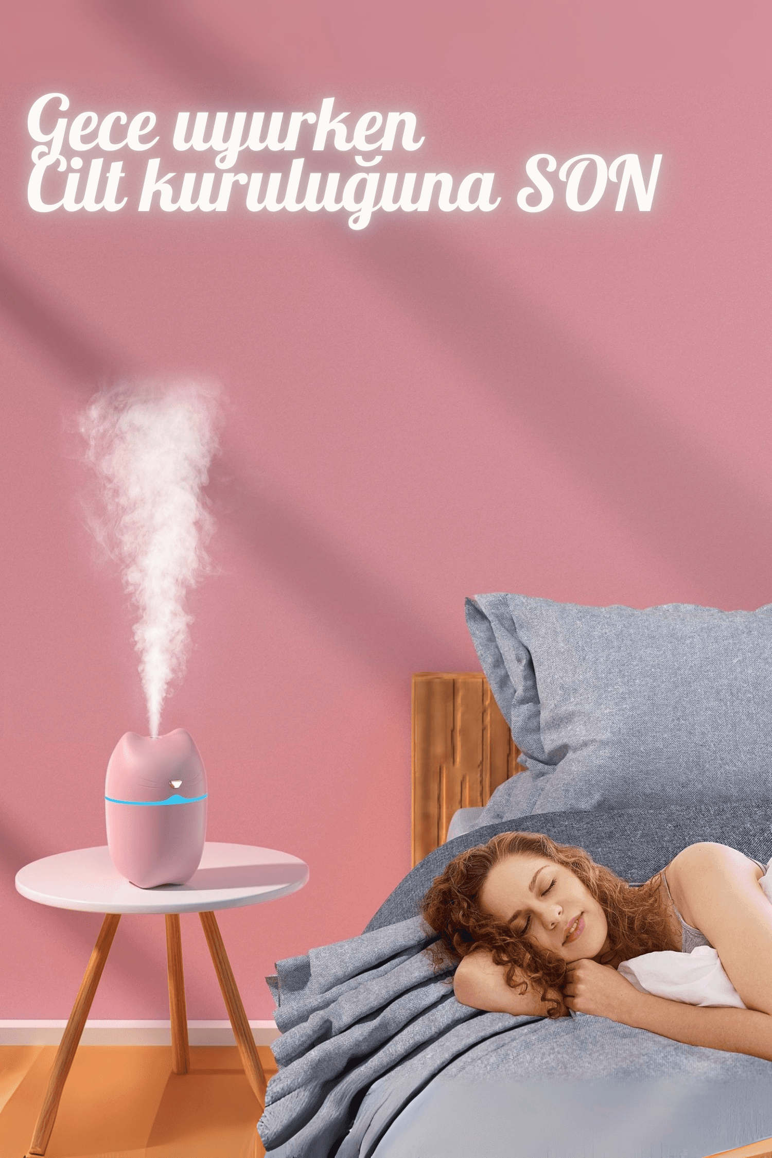 Kedi Şekilli Hava Nemlendirici USB Buhar Makinesi Aroma Difüzörü H2o Tp-1005