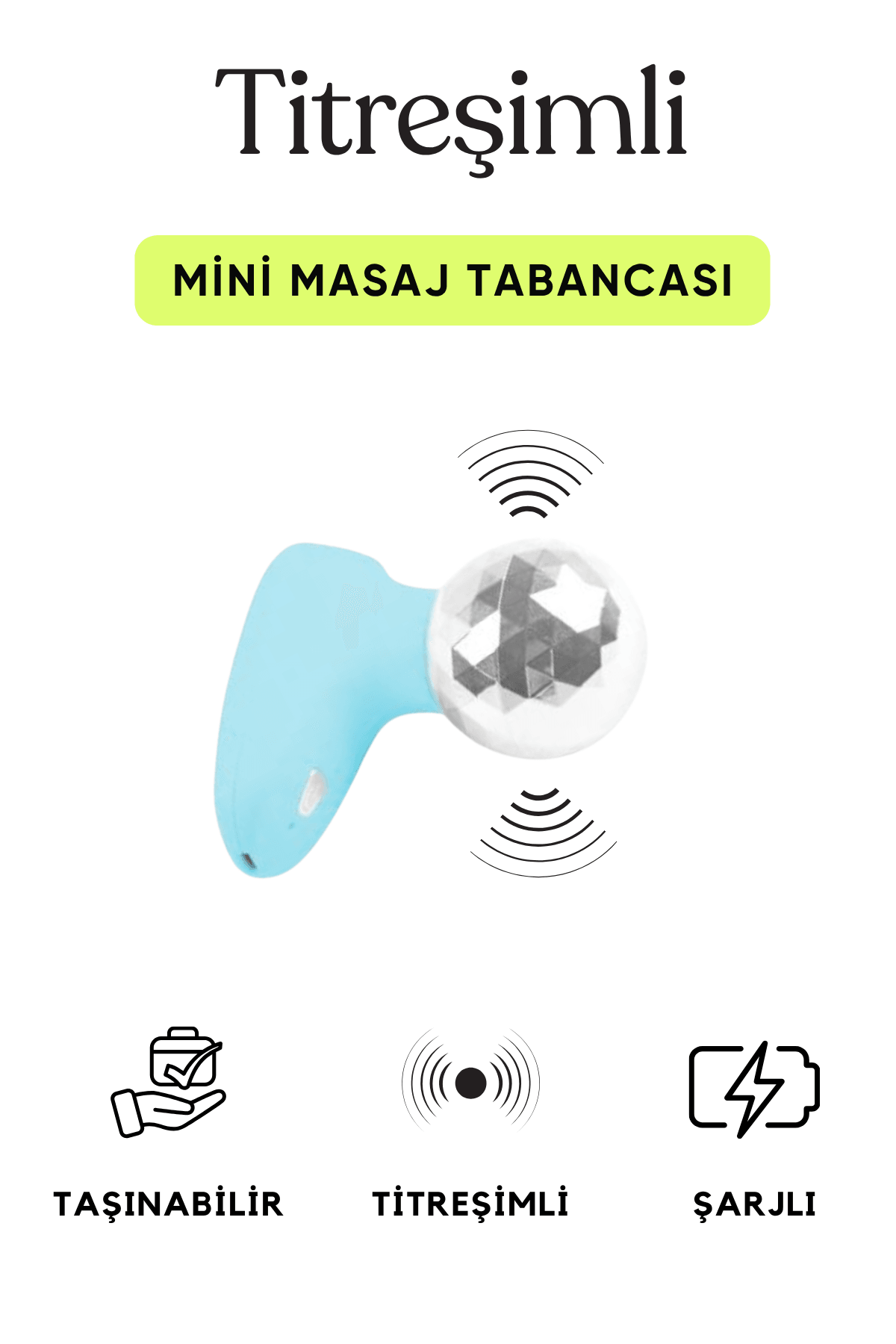 4mm Başlık Mini Masaj Tabancası Sporcu Masaj Aleti Taşınabilir Fasya Masaj Aleti Tp-1008