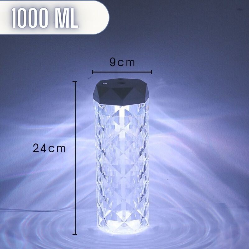 Prizmatik Camlı Tasarım 1000ml Hava Nemlendirici Taşınabilir Aroma Difüzörü H2o Tp-1023