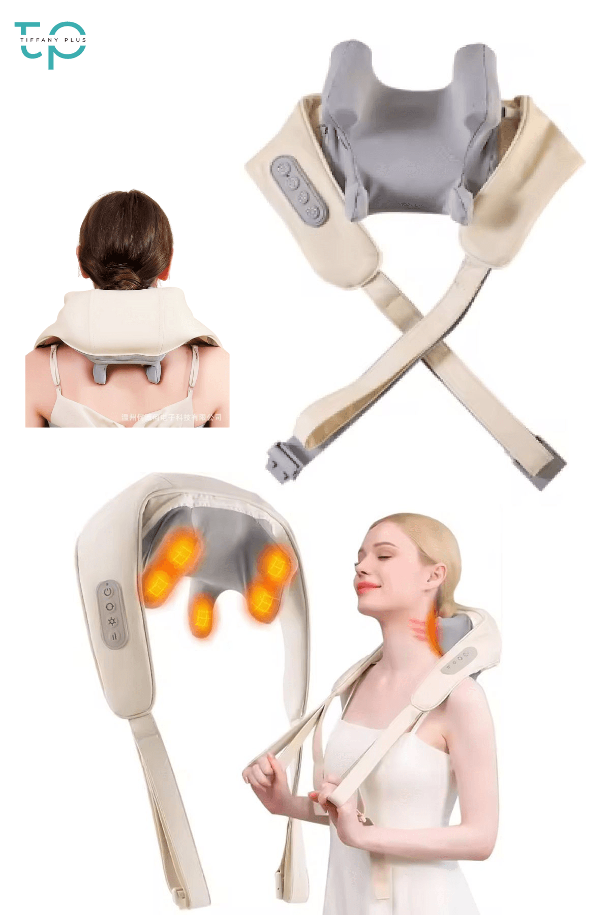 Şarjlı Ovmalı Isıtmalı Boyun Sırt Masaj Aleti Tp-1025