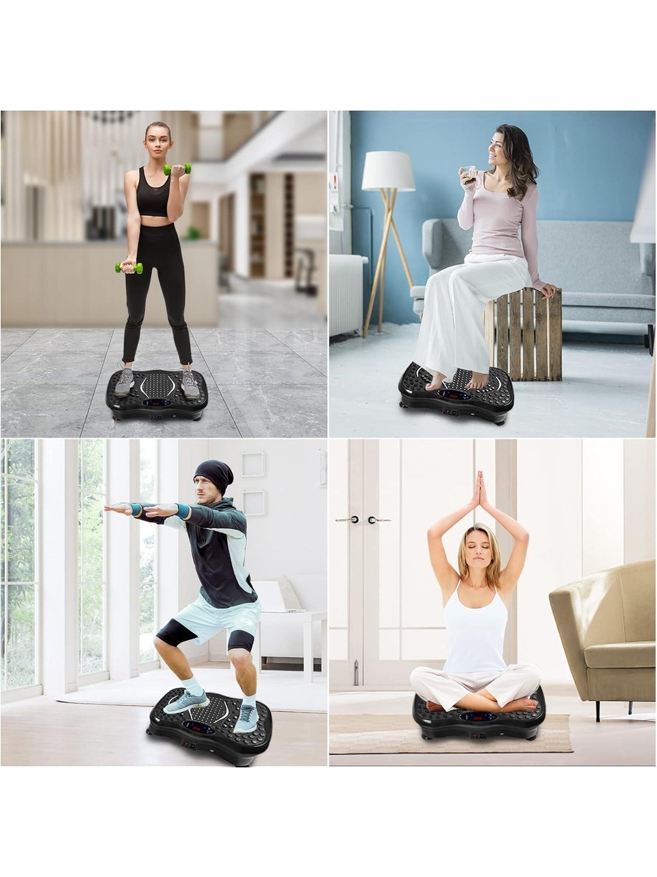Titreşimli Masaj ve Spor Aleti Vücut Şekillendirme Makinesi Vibration Plate TP-1012