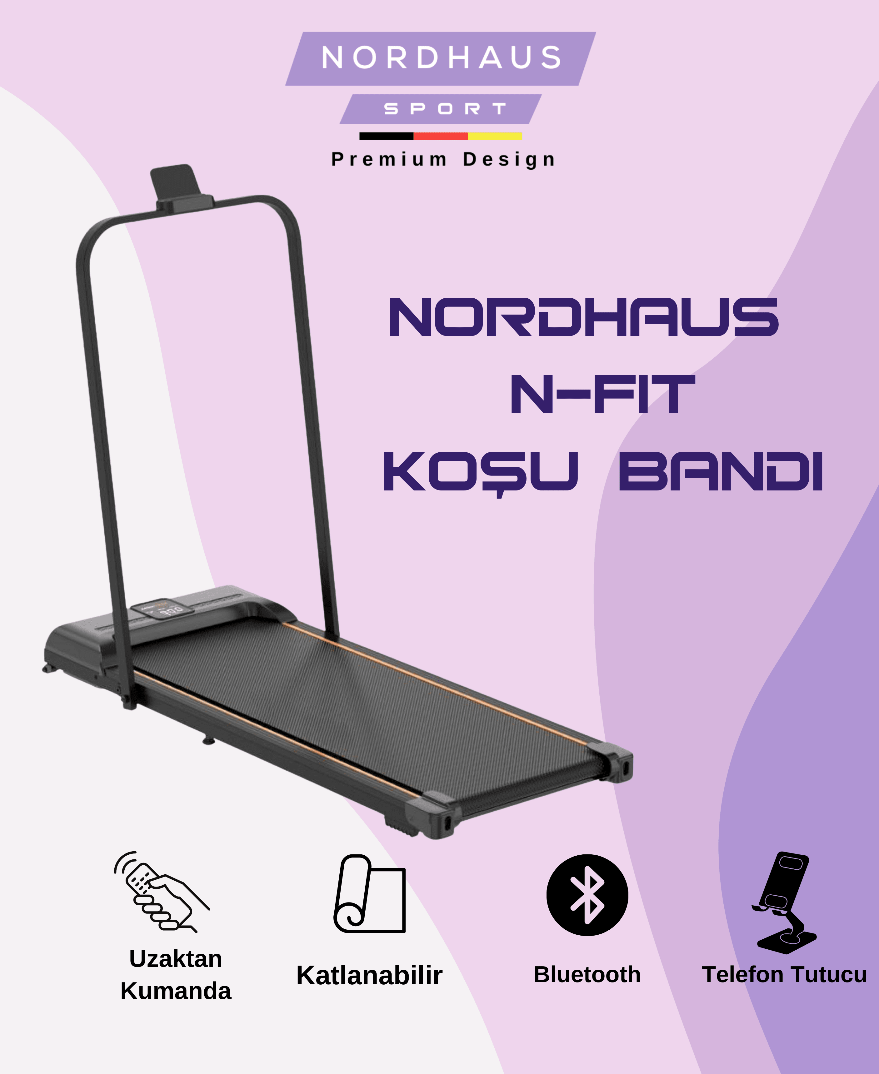 N-fit Uzaktan Kumandalı Koşu Bandı 10 Km Hız ( Yenilenmiş Tasarım )