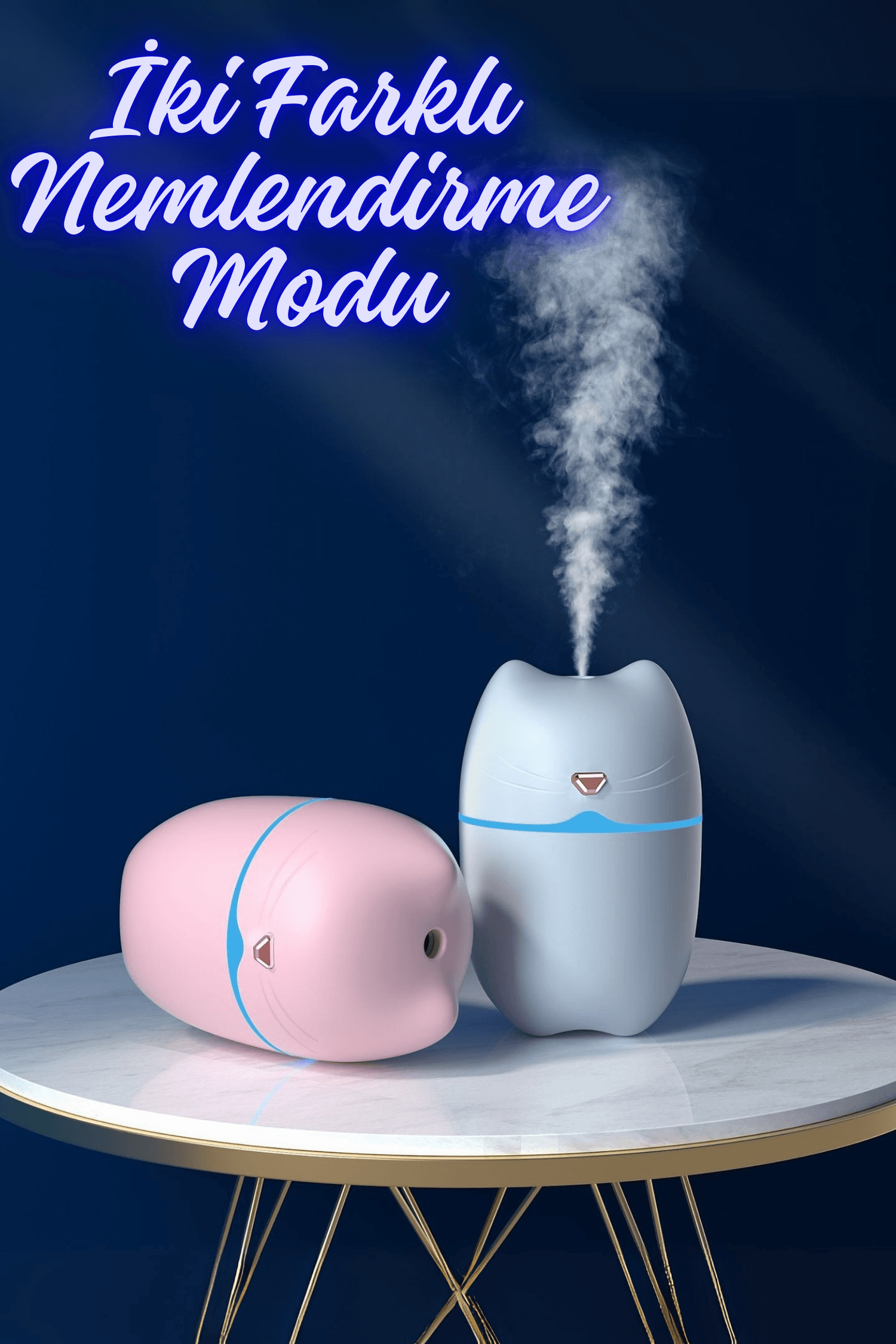 Kedi Şekilli Hava Nemlendirici USB Buhar Makinesi Aroma Difüzörü H2o Tp-1005
