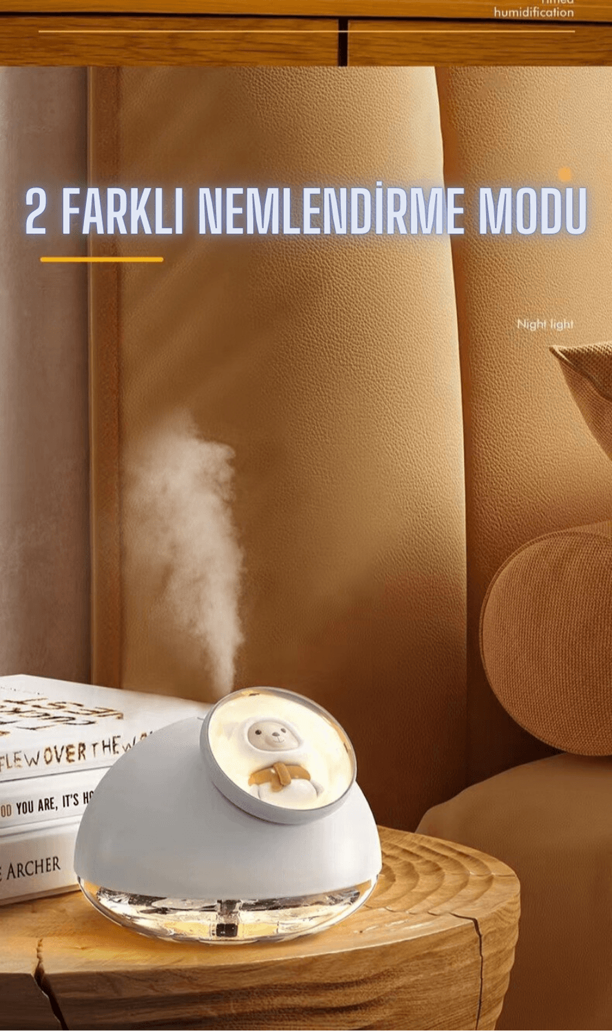 Sevimli Ultrasonik Hava Nemlendirici 160mL Aroma Difüzörü H2o TP-1024