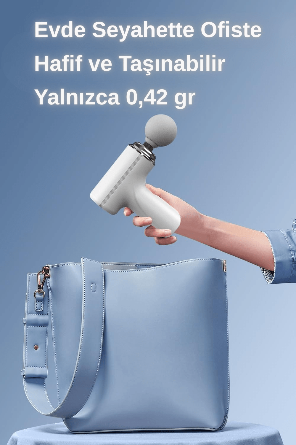 Masaj Tabancası Sporcu Masaj Aleti 6mm 4 Farklı Başlık Şarjlı Profesyonel Masaj Aleti TP-1028
